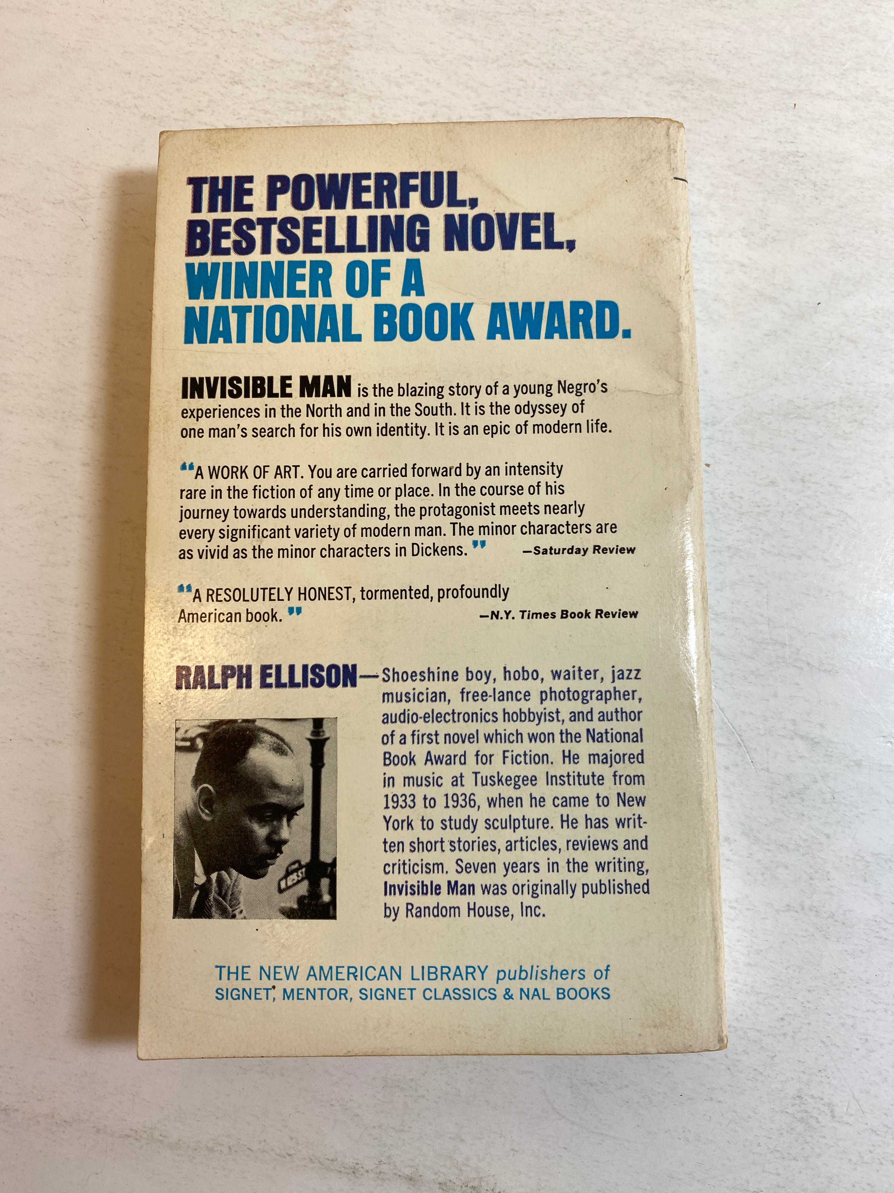 Invisible Man Ralph Ellison SC 1952