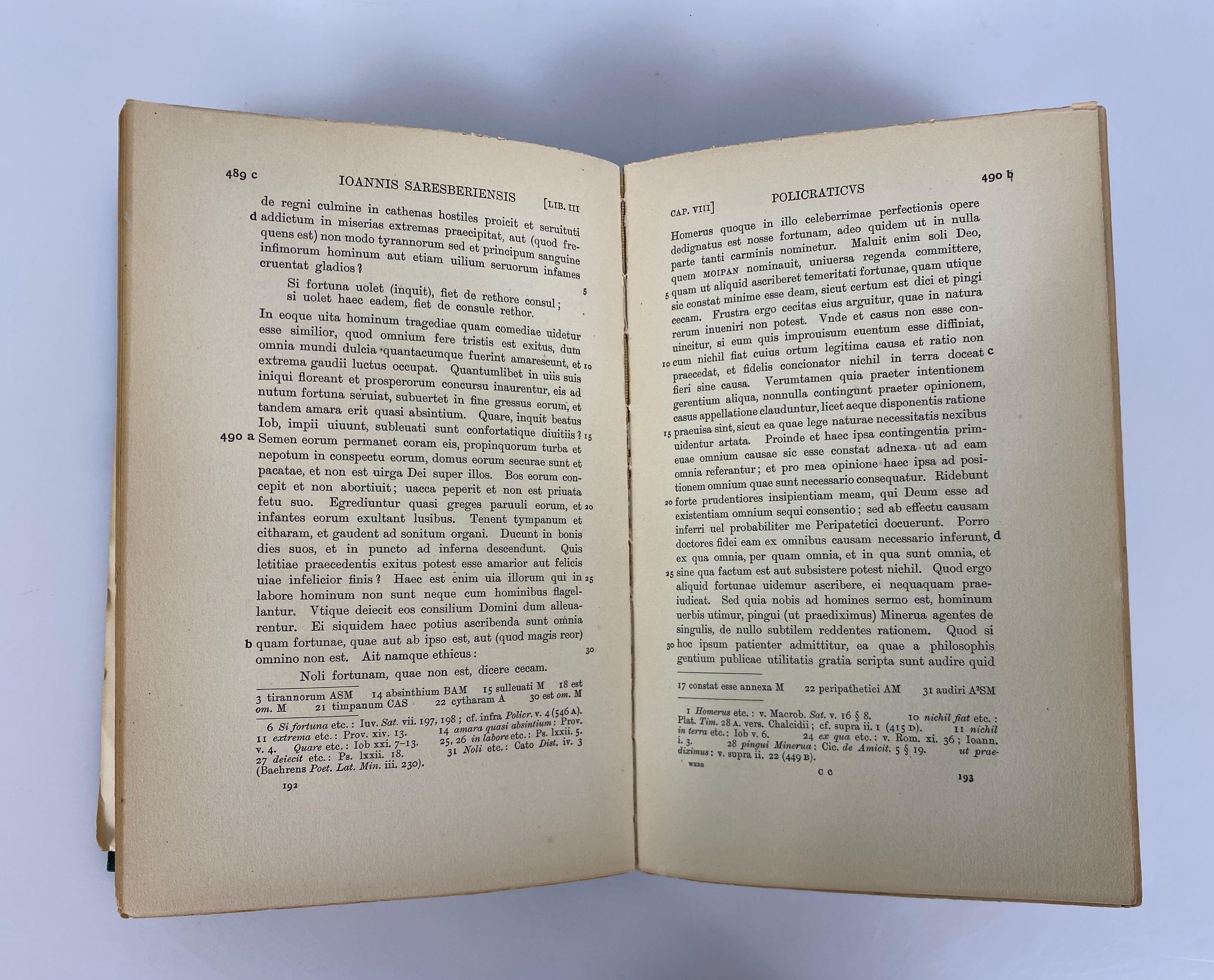 Ioannis Saresberiensis Book 8 (in Latin) by Clemens Webb 1909 Ex-Library HC