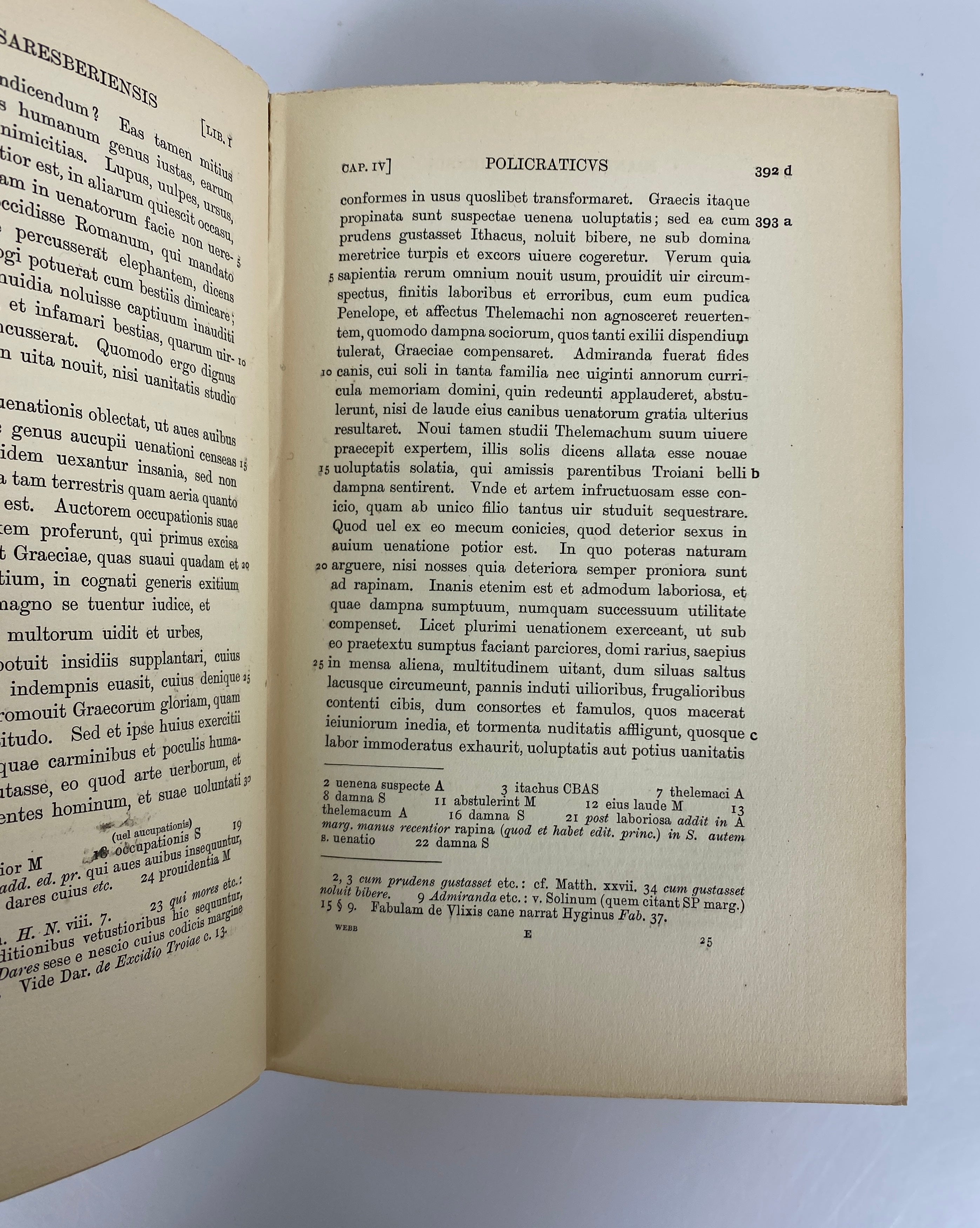 Ioannis Saresberiensis Book 8 (in Latin) by Clemens Webb 1909 Ex-Library HC