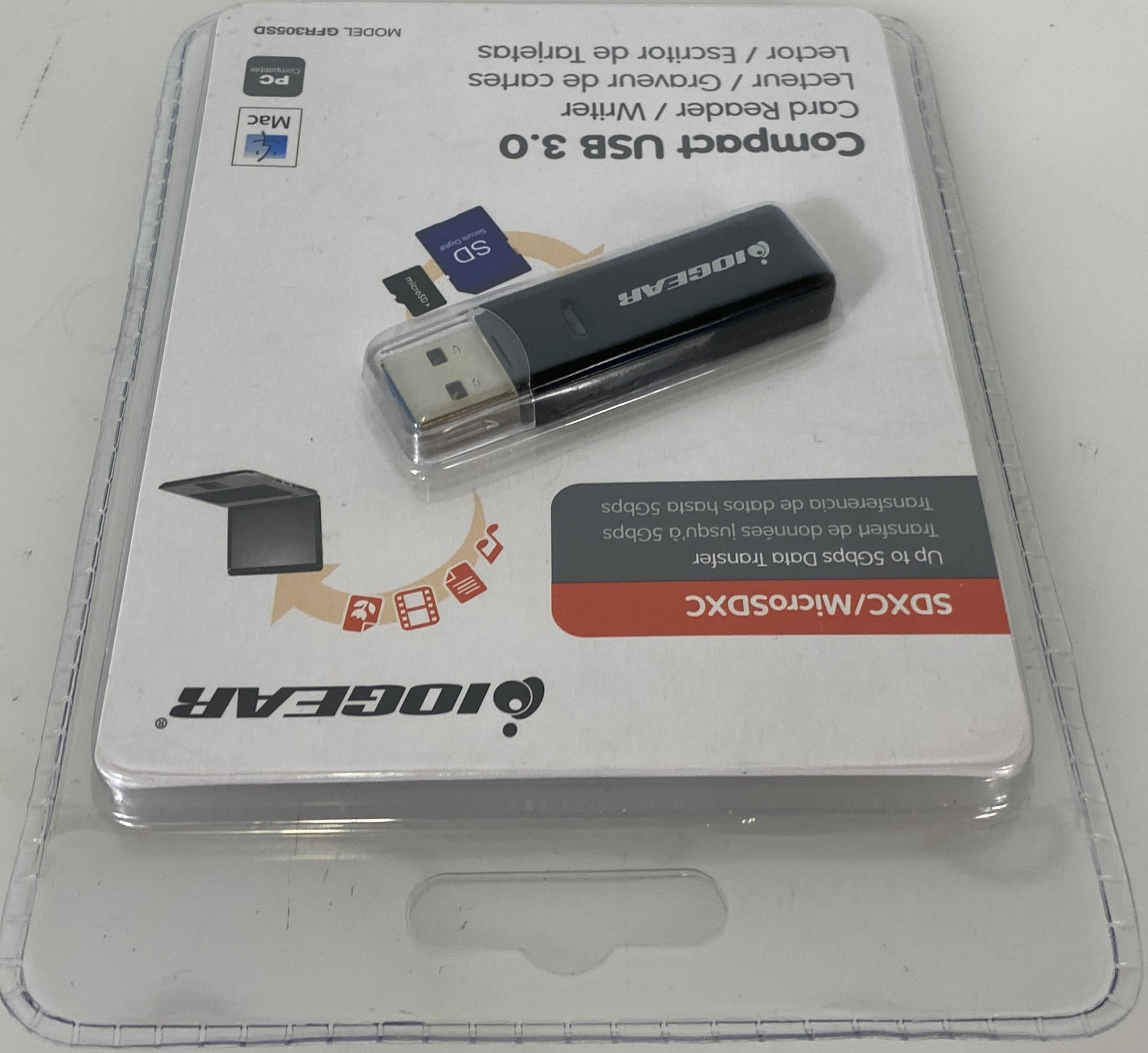 IOGear GFR305SD Compact USB 3.0 Card Reader/Writer *New*