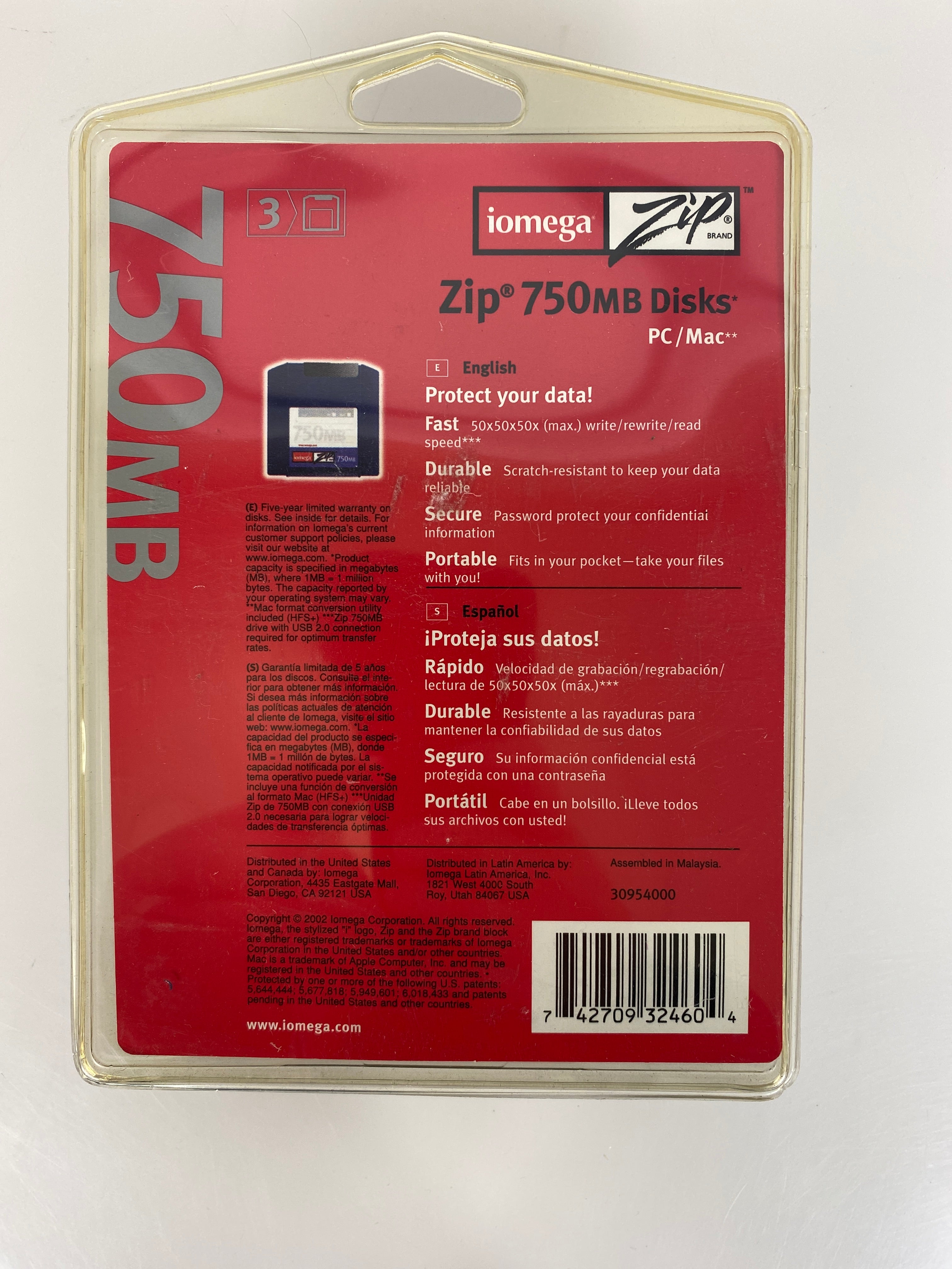 iOmega Zip 750MB Zip Disks 3-Pack *New*