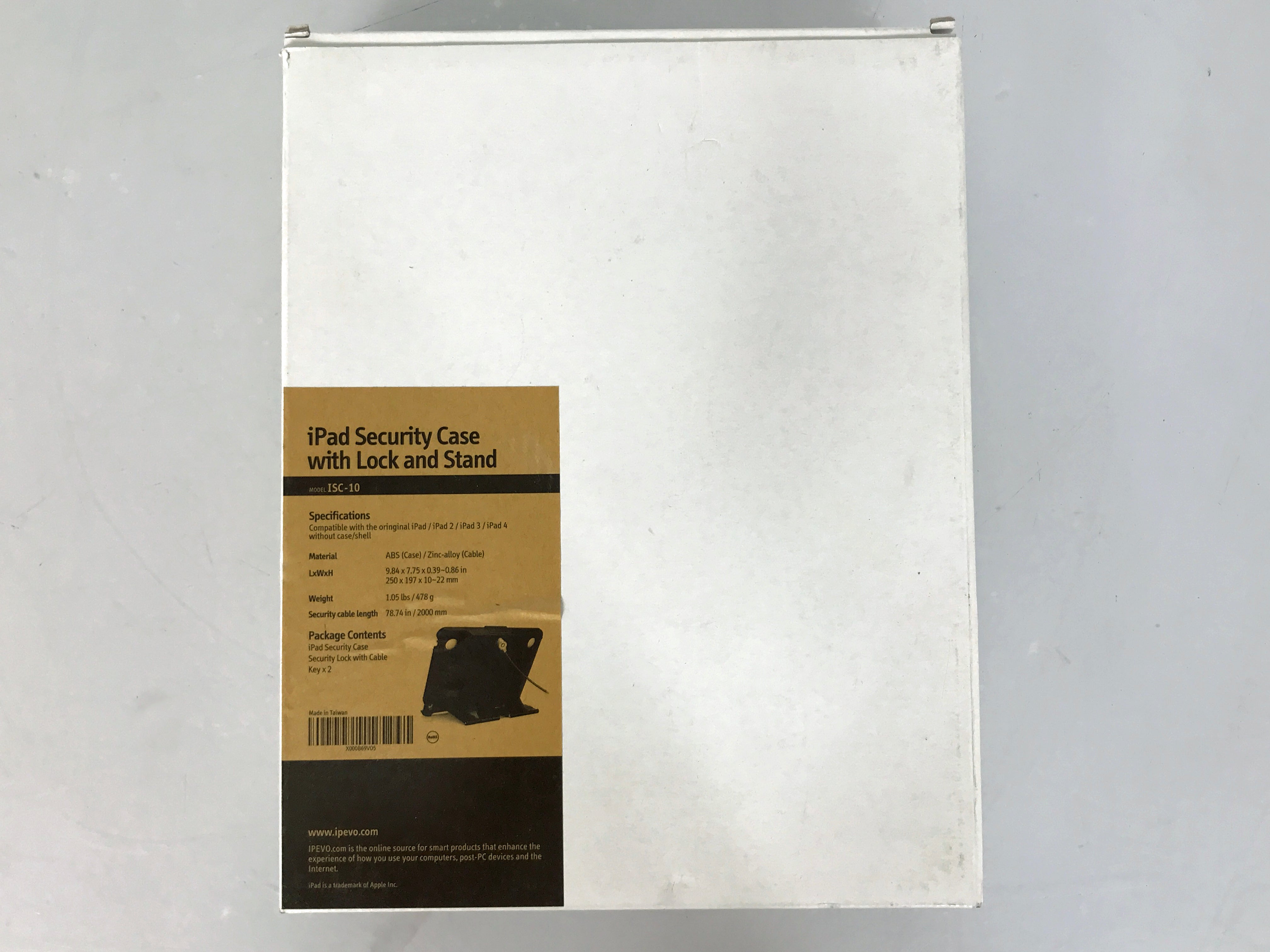 Ipevo ISC-10 iPad Security Case With Lock and Stand