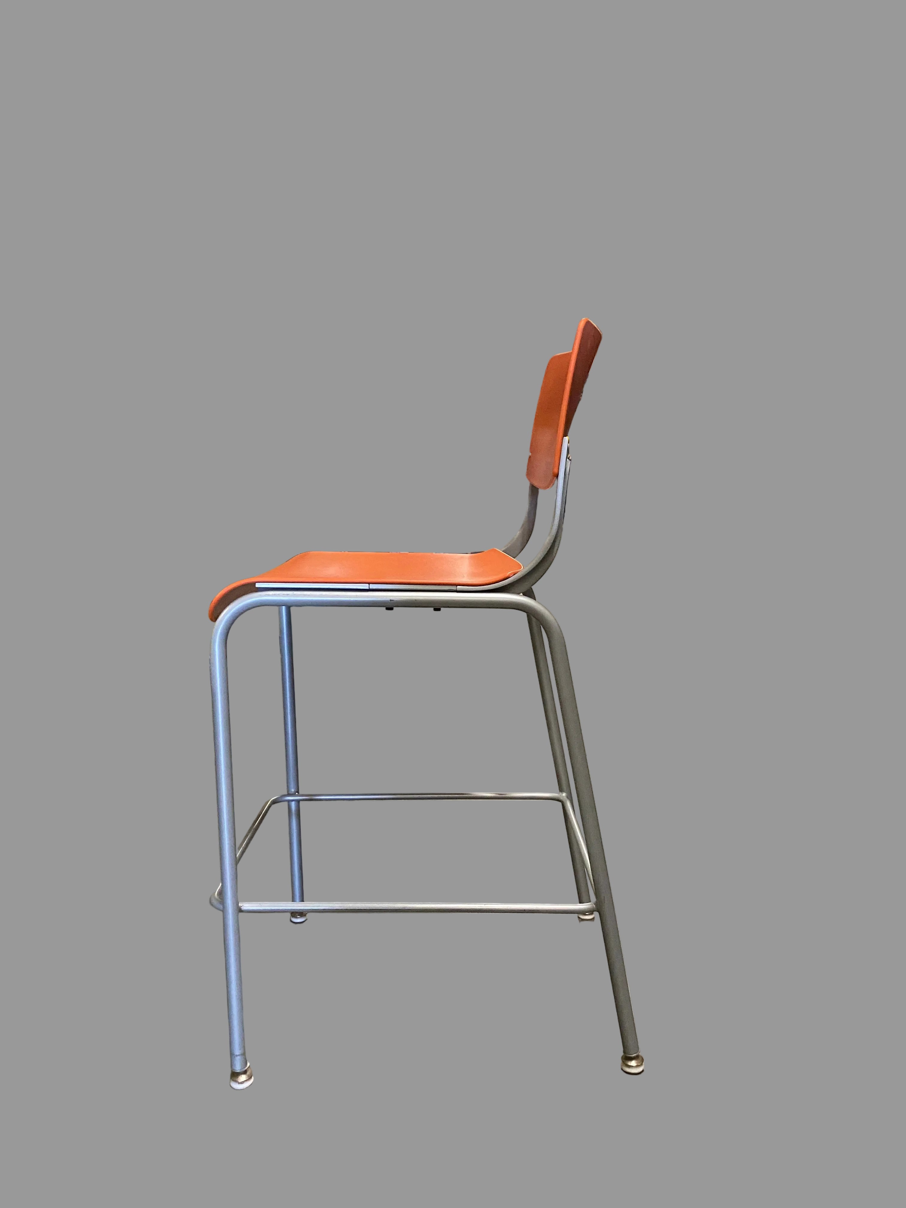 IZZI Bar Stool Height Orange Chair