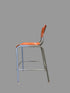 IZZI Bar Stool Height Orange Chair