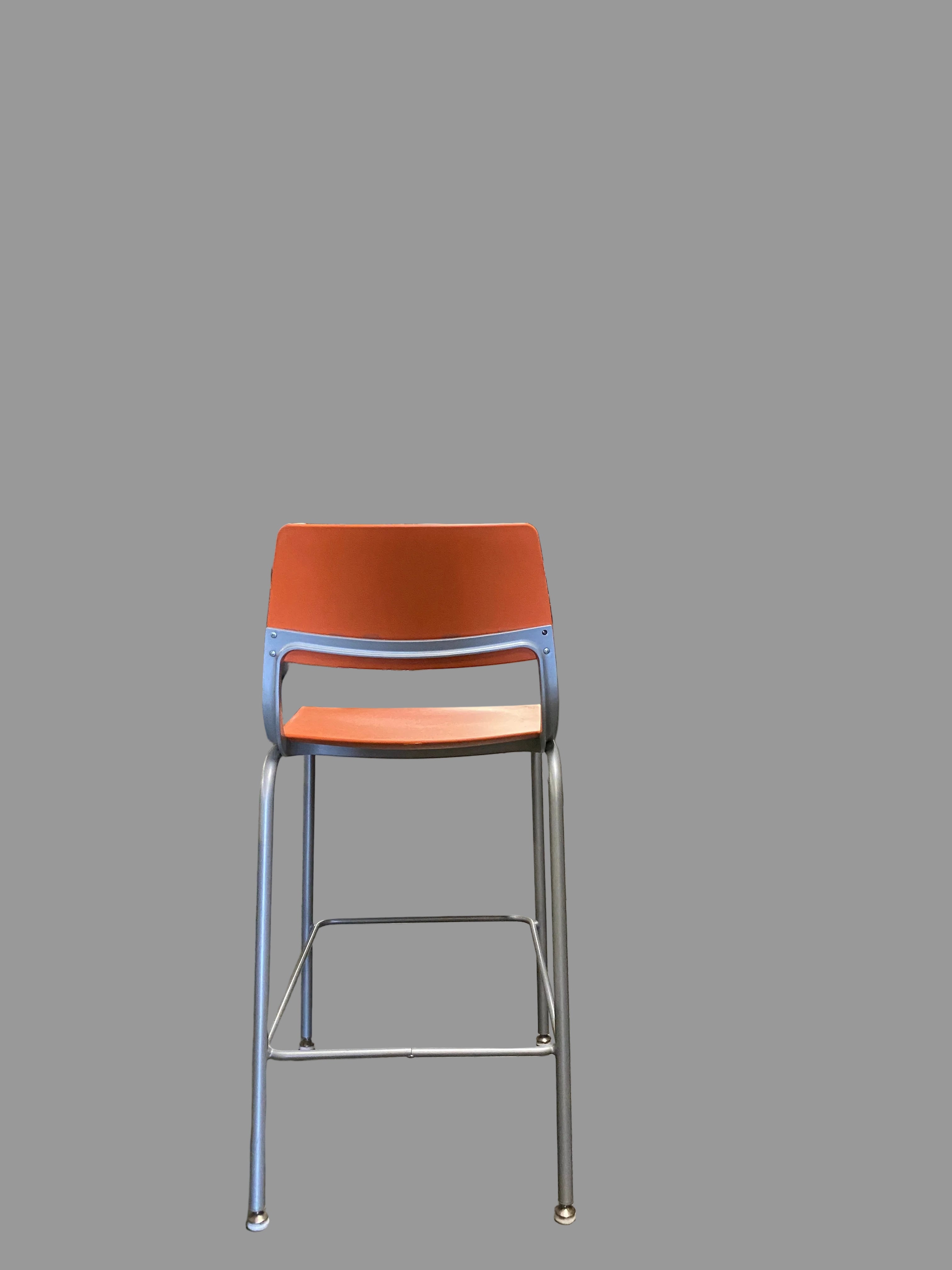 IZZI Bar Stool Height Orange Chair