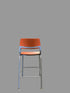 IZZI Bar Stool Height Orange Chair