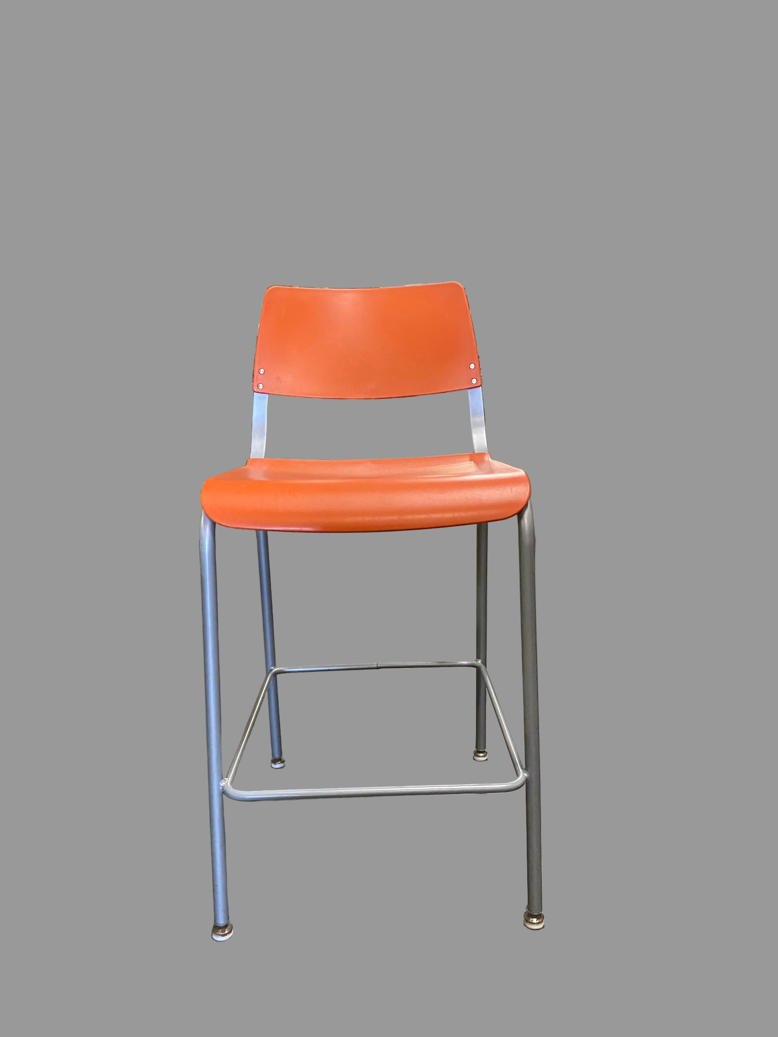 IZZI Bar Stool Height Orange Chair