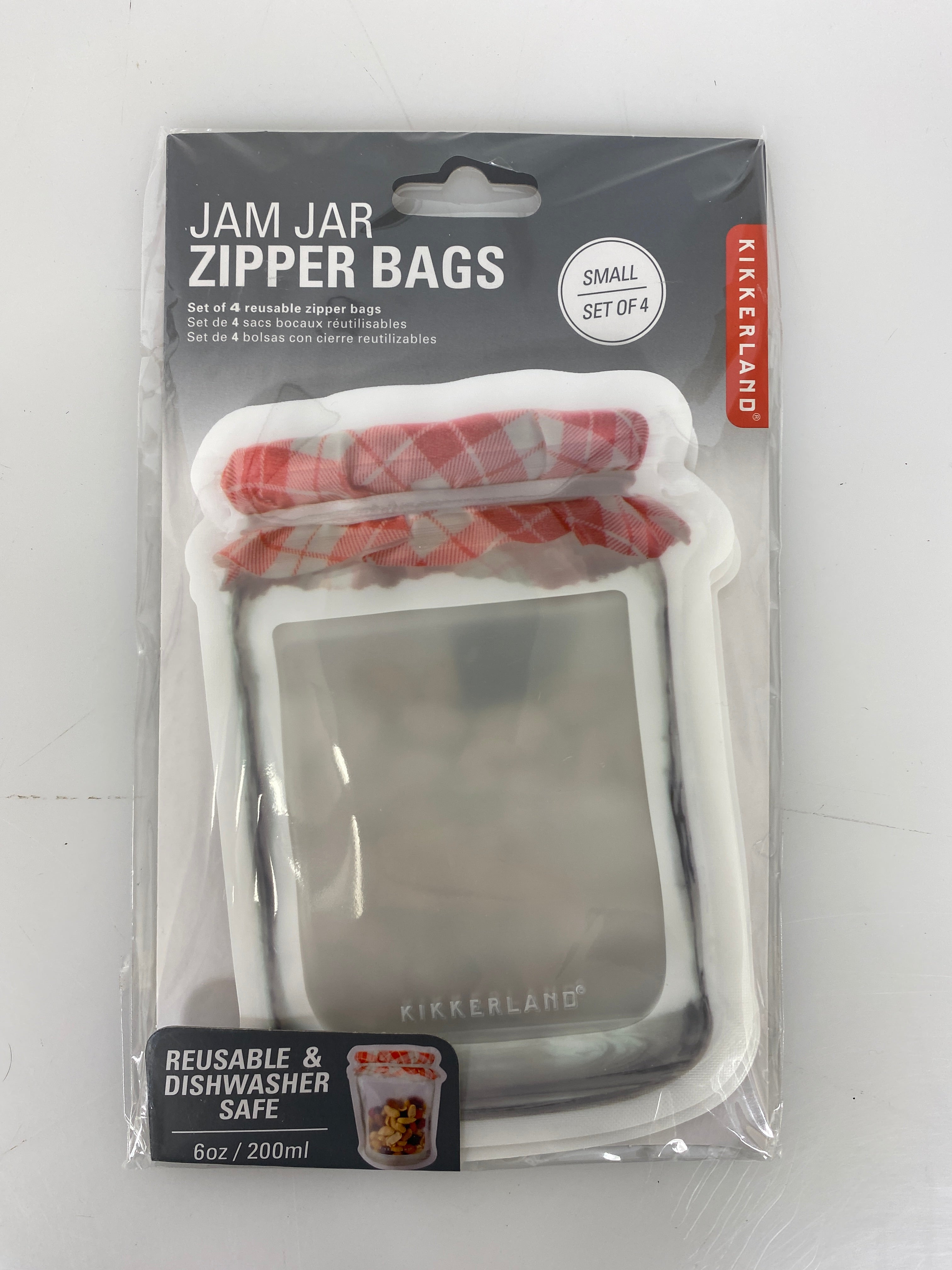Jam Jar Zipper Bags Set of 4