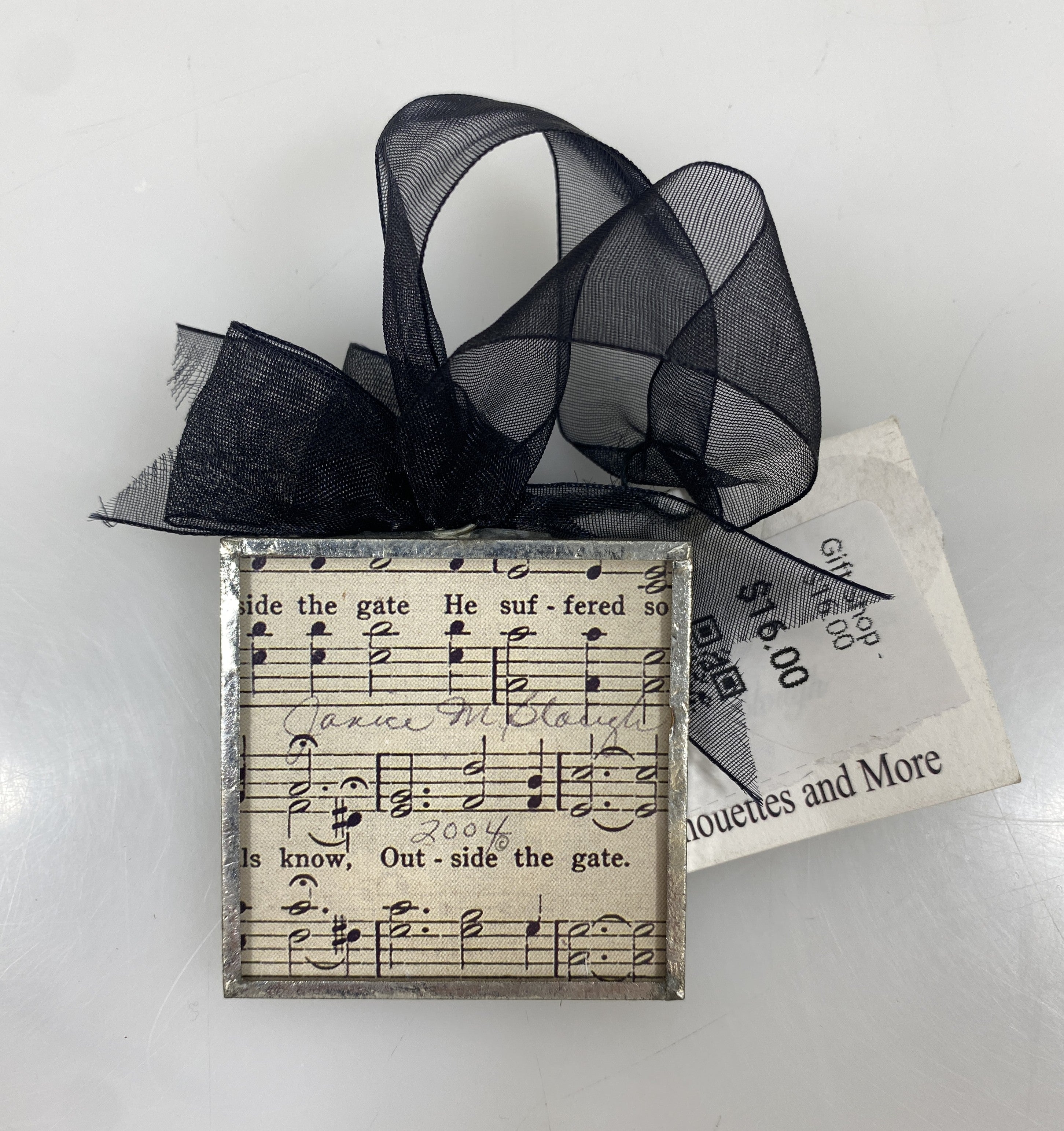 Jan Blough Glass Sheet Music Ornamet