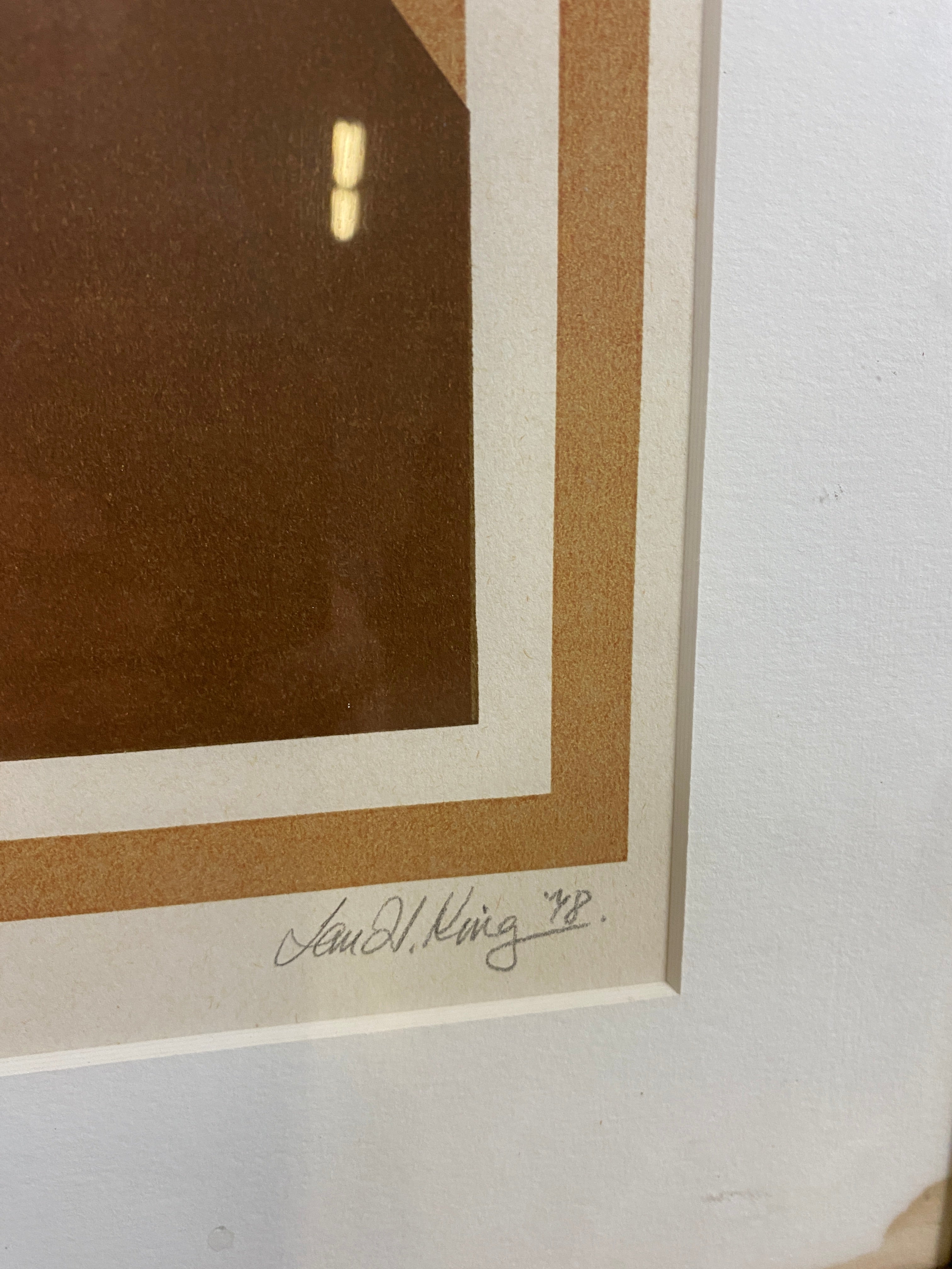 Jan King 1978 "Space Gate B" Framed Art