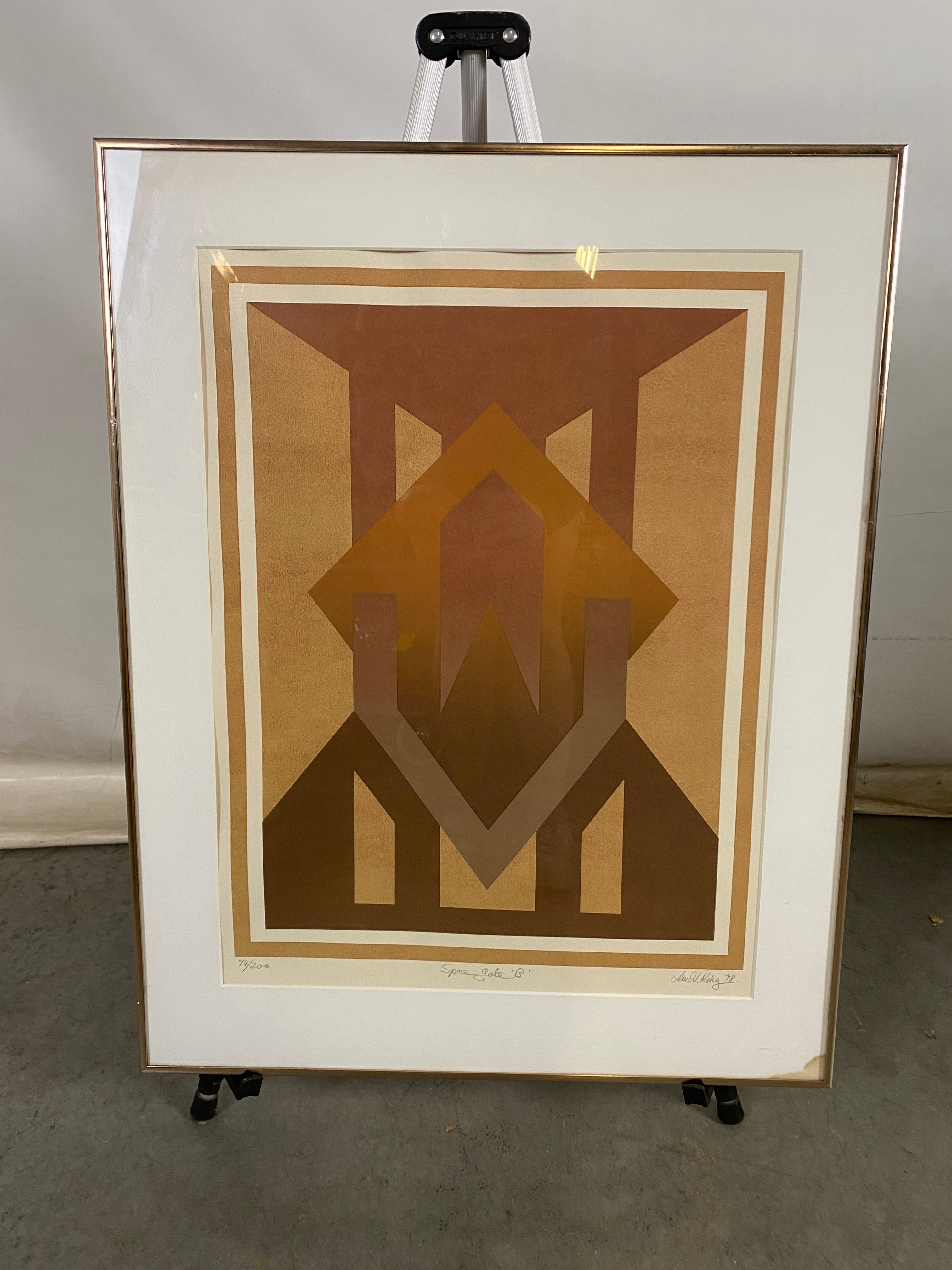Jan King 1978 "Space Gate B" Framed Art