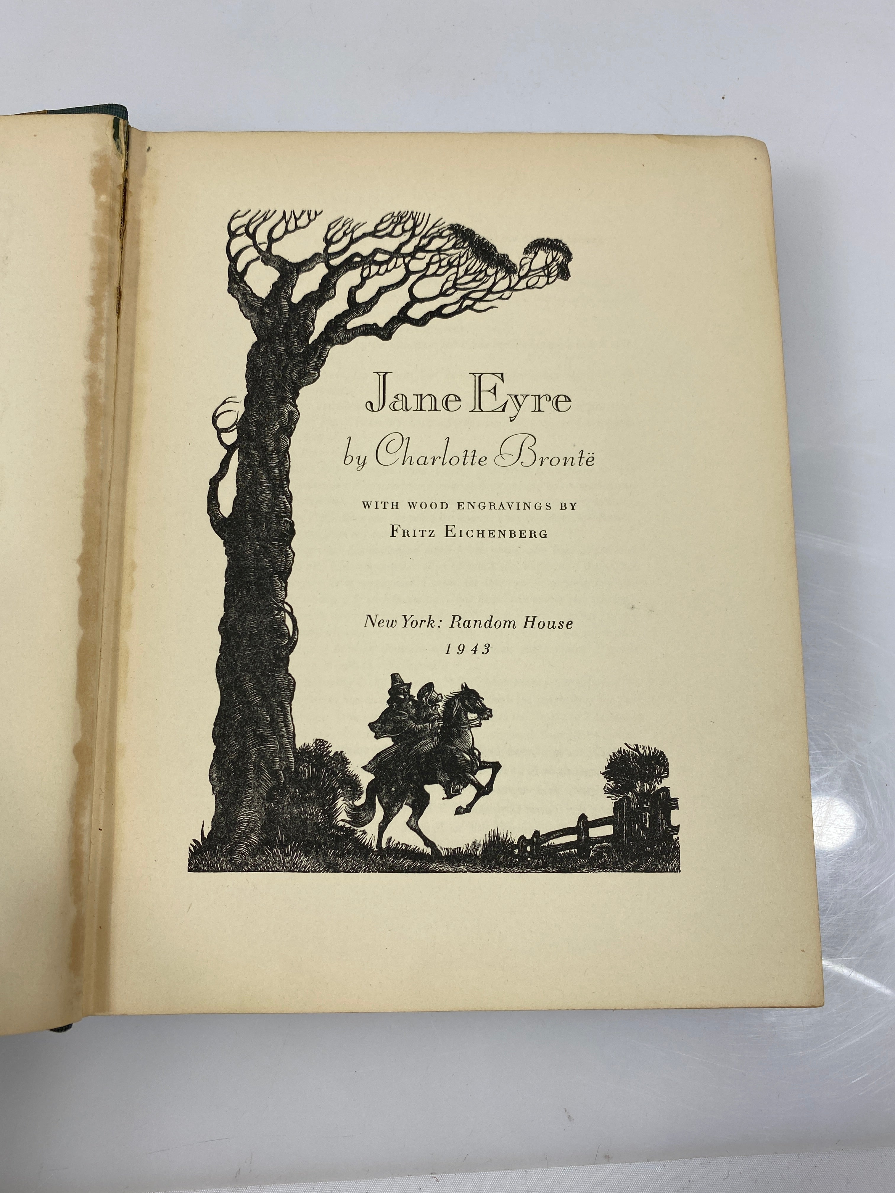 Jane Eyre by Charlotte Bronte Random House 1943 HC