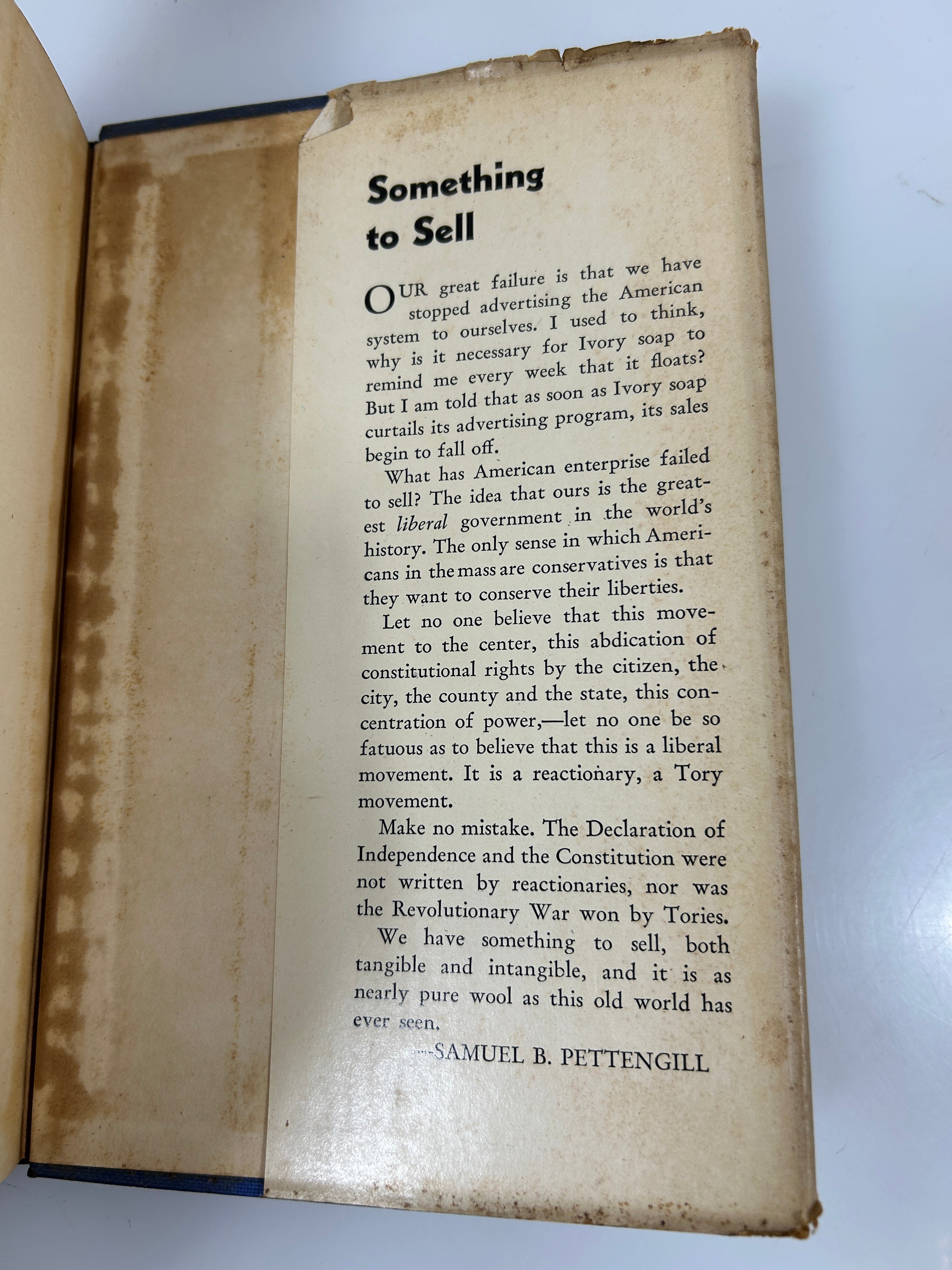 Jefferson The Forgotten Man by Samuel B. Pettengill  *signed* 1938 HCDJ