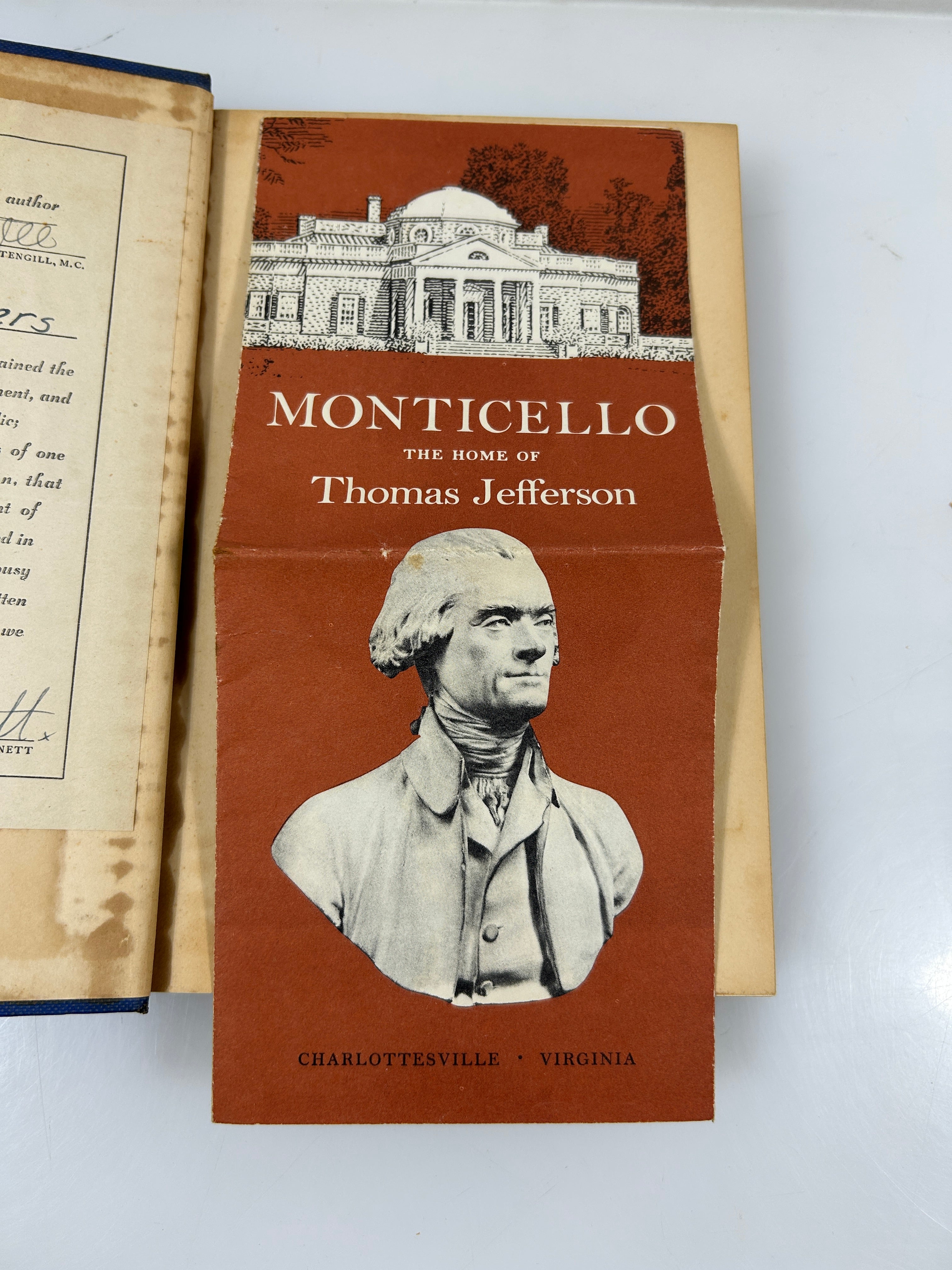 Jefferson The Forgotten Man by Samuel B. Pettengill  *signed* 1938 HCDJ