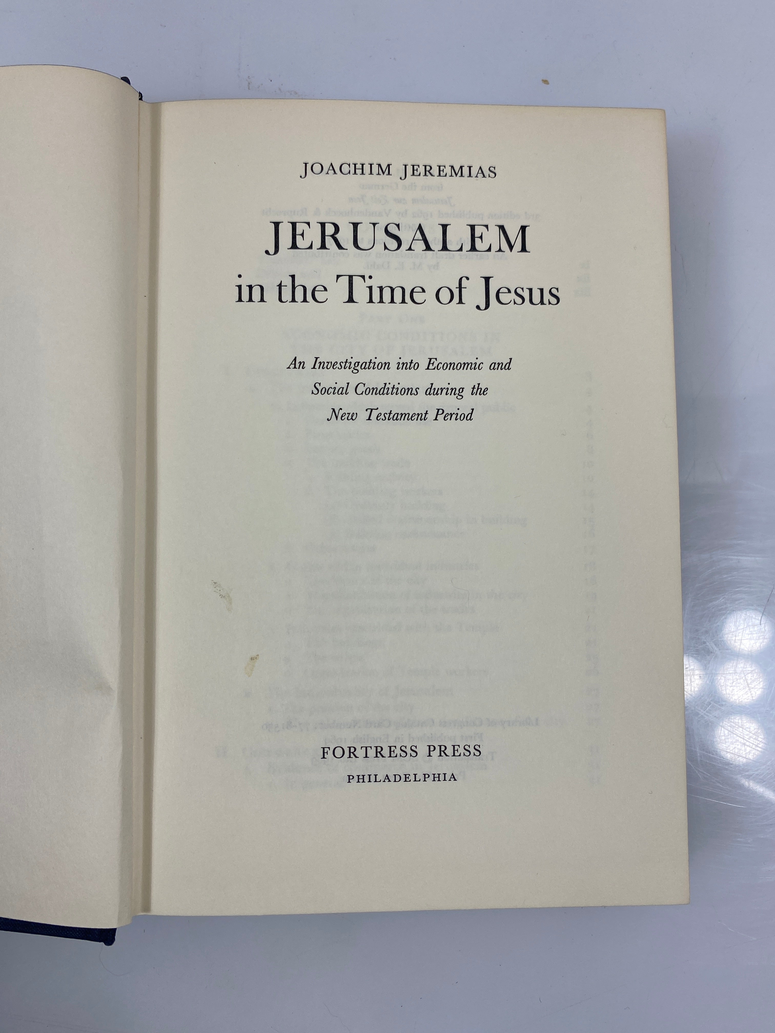 Jerusalem in the Time of Jesus by Jeremias 1969 Ex-Library HCDJ