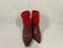 Jessica Simpson Red Suede and Snakeskin Ankle Wedge Boots Women's Size 7.5