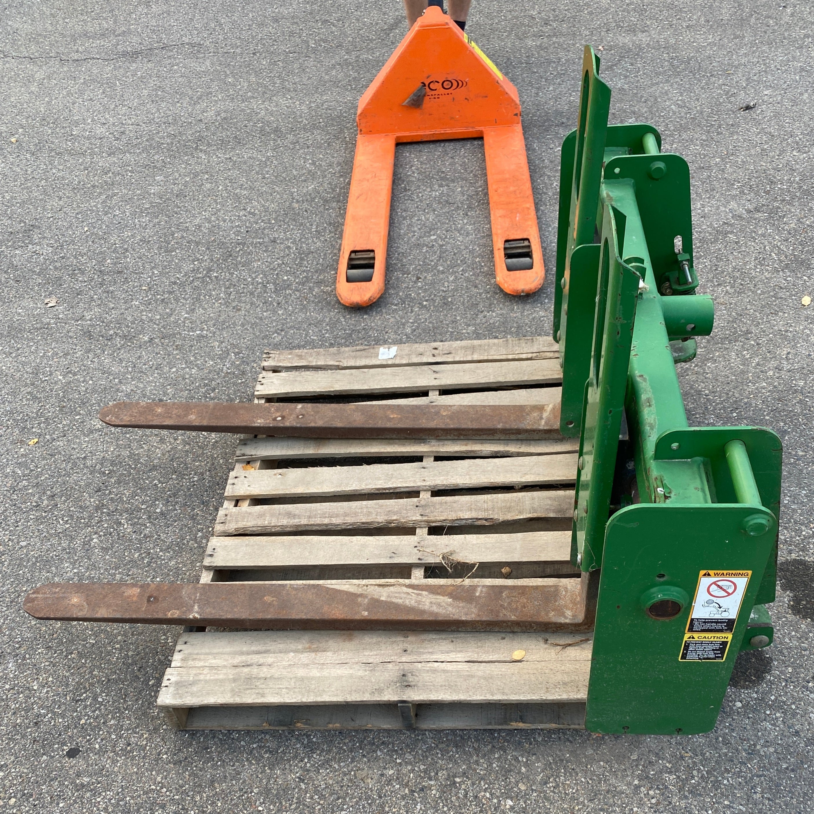 John Deere Pallet Forks w/ Attachment Hooks