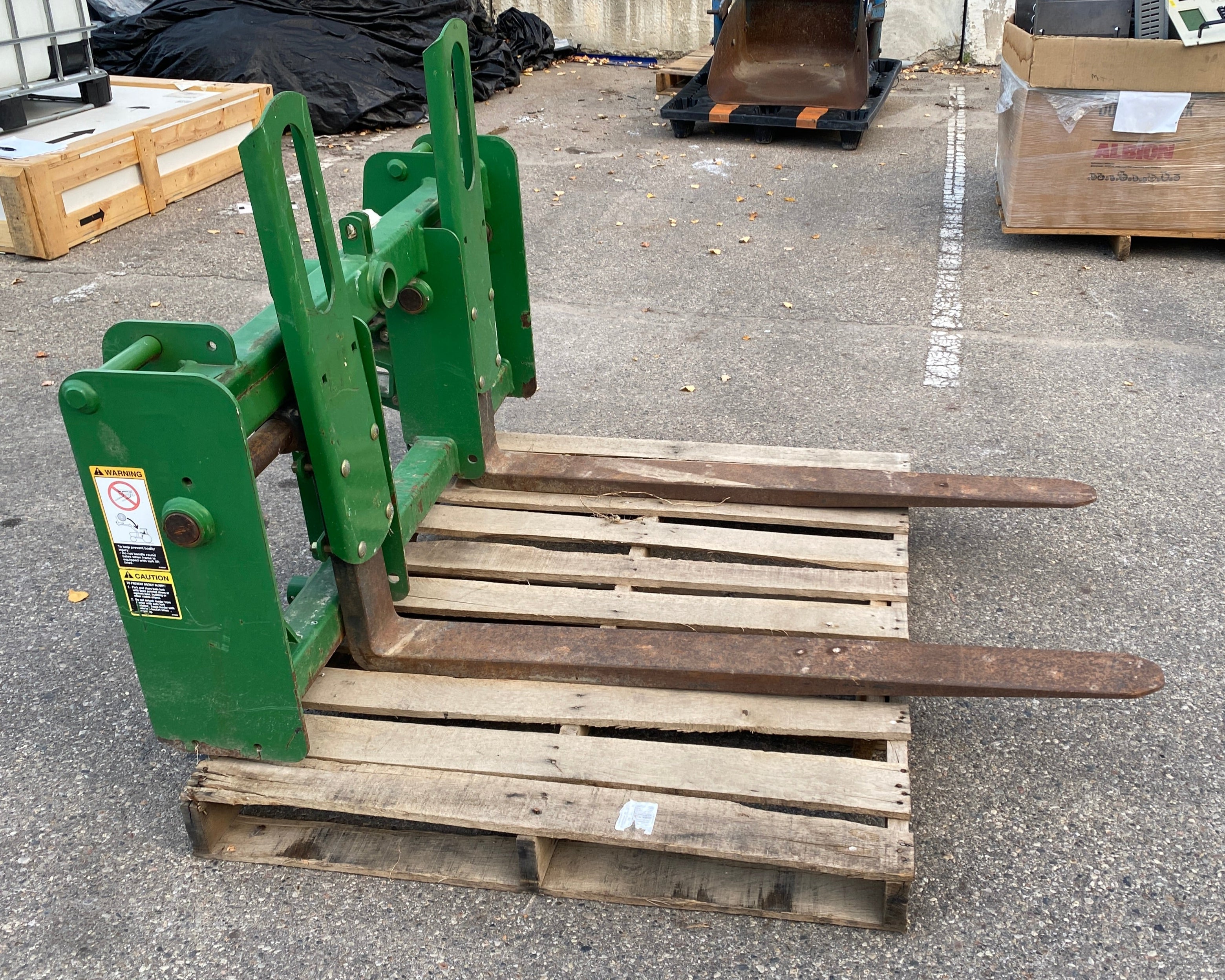 John Deere Pallet Forks w/ Attachment Hooks