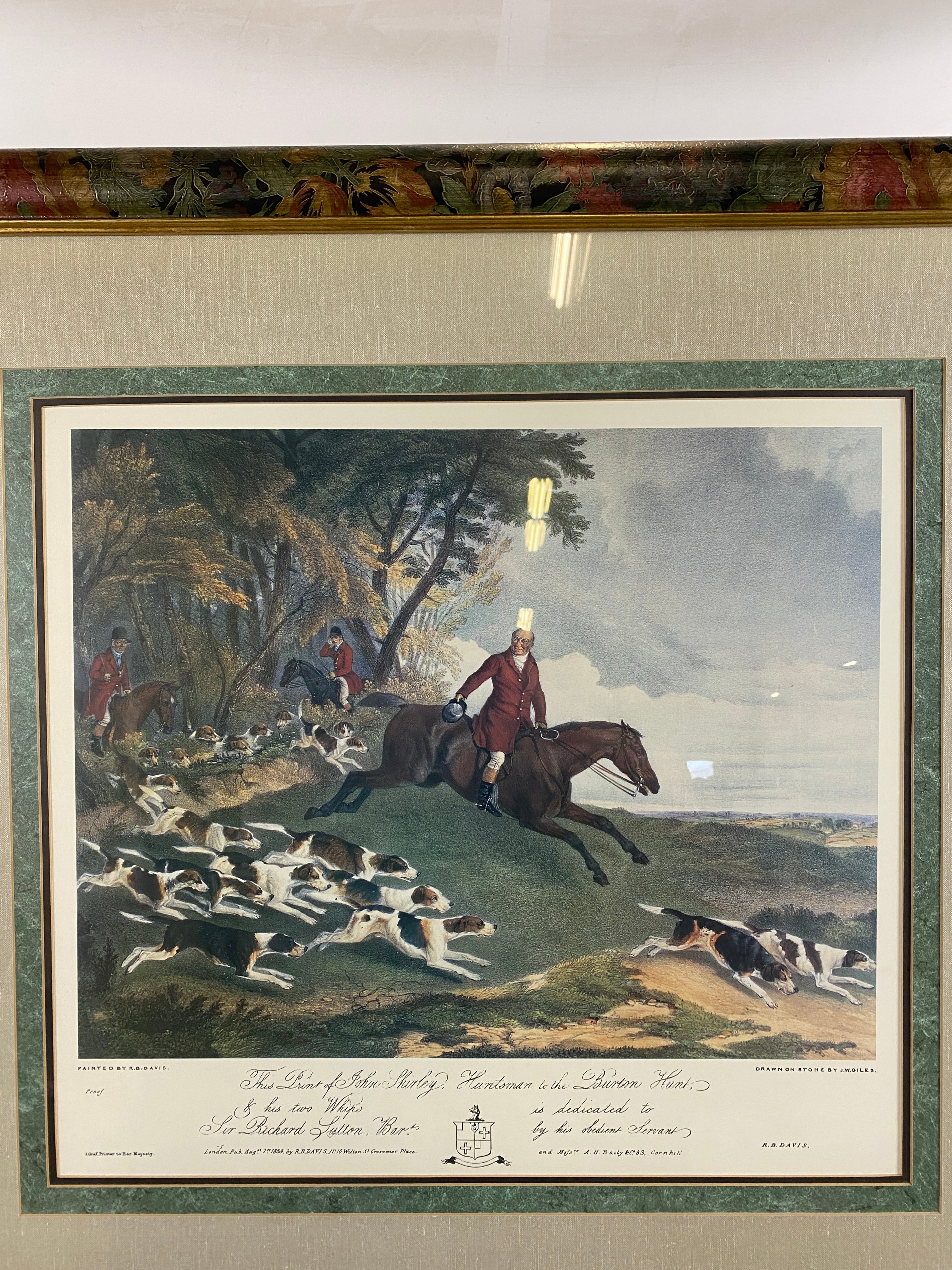 'John Shirley, Huntsman to the Burton Hunt' Framed Print Artwork