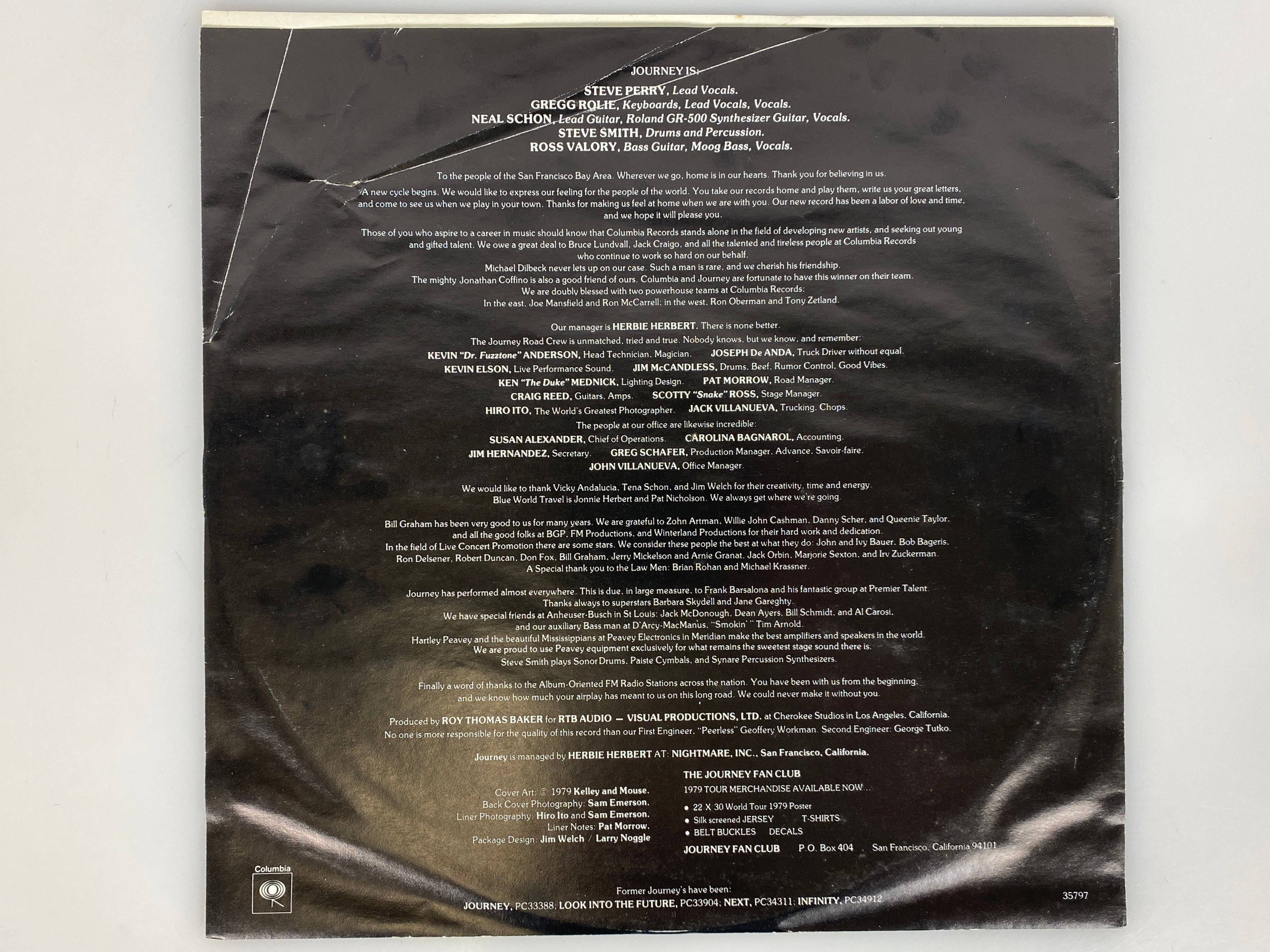 Journey Evolution 1979 Vinyl Record