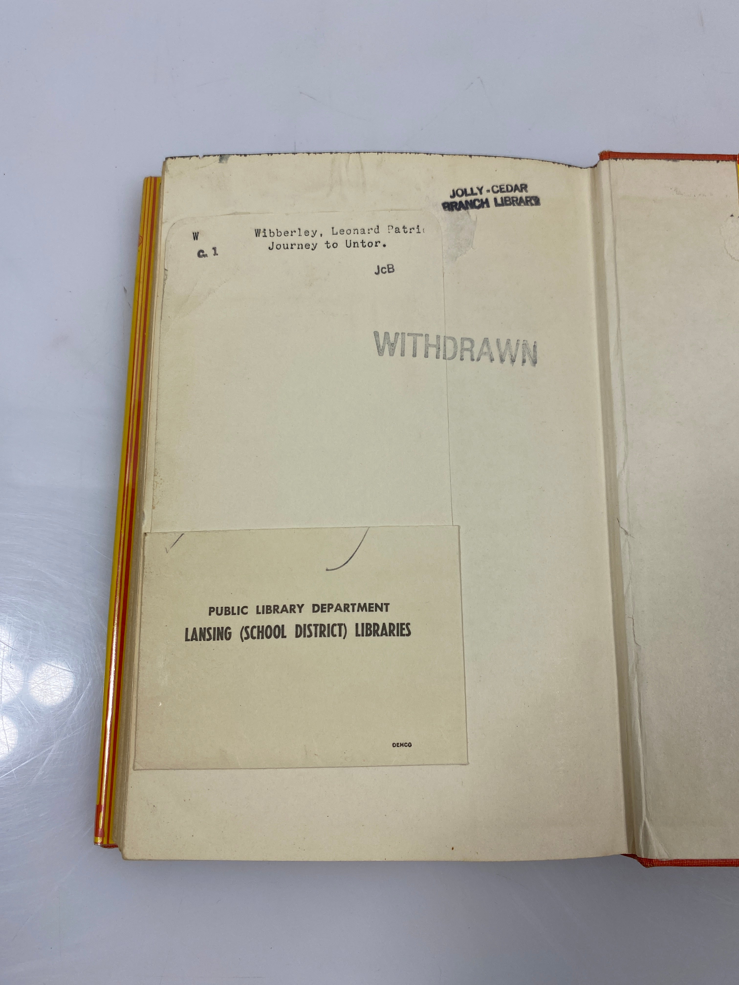 Journey to Untor by Wibberley 1970 Ex-library HCDJ