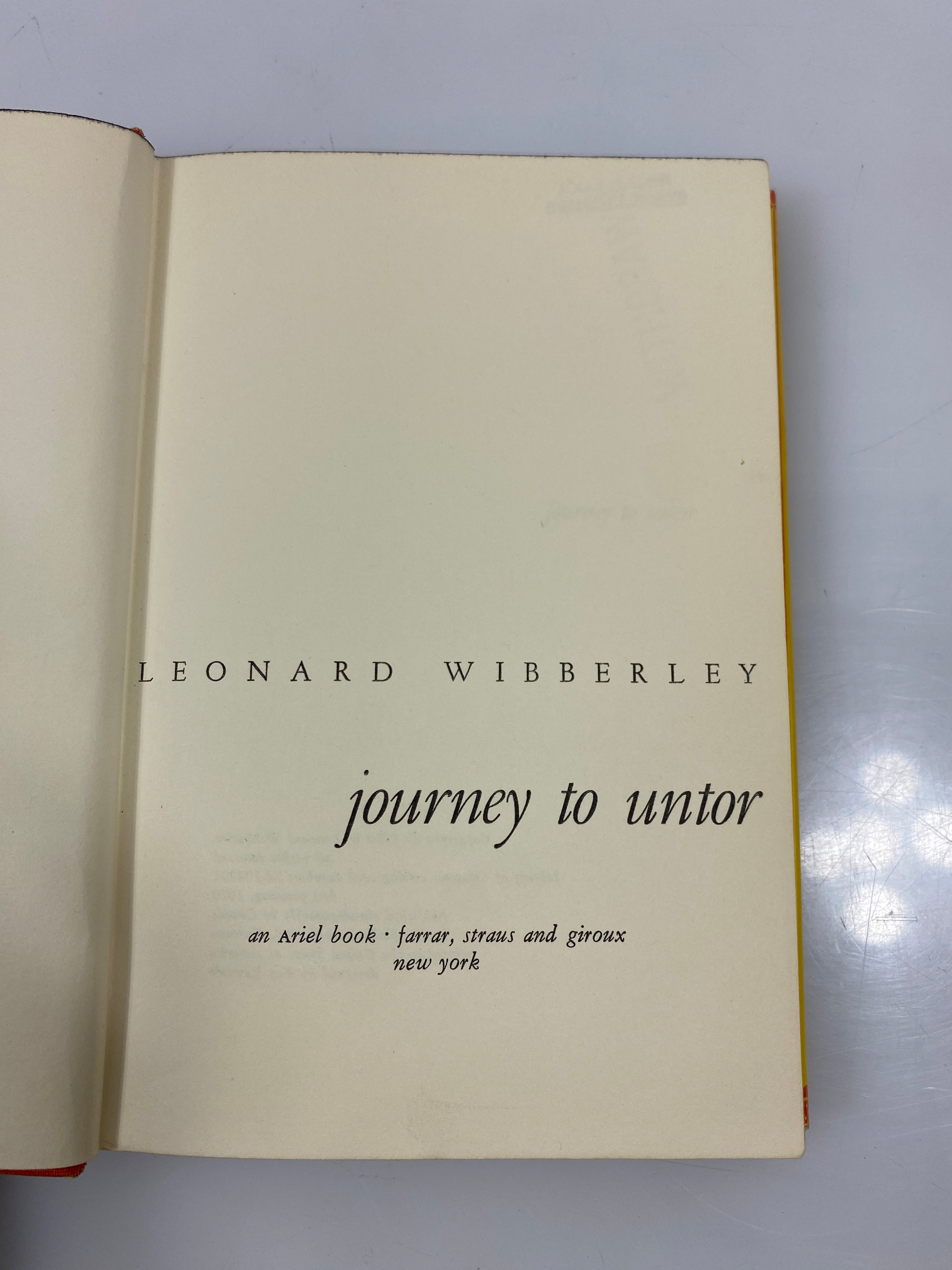 Journey to Untor by Wibberley 1970 Ex-library HCDJ