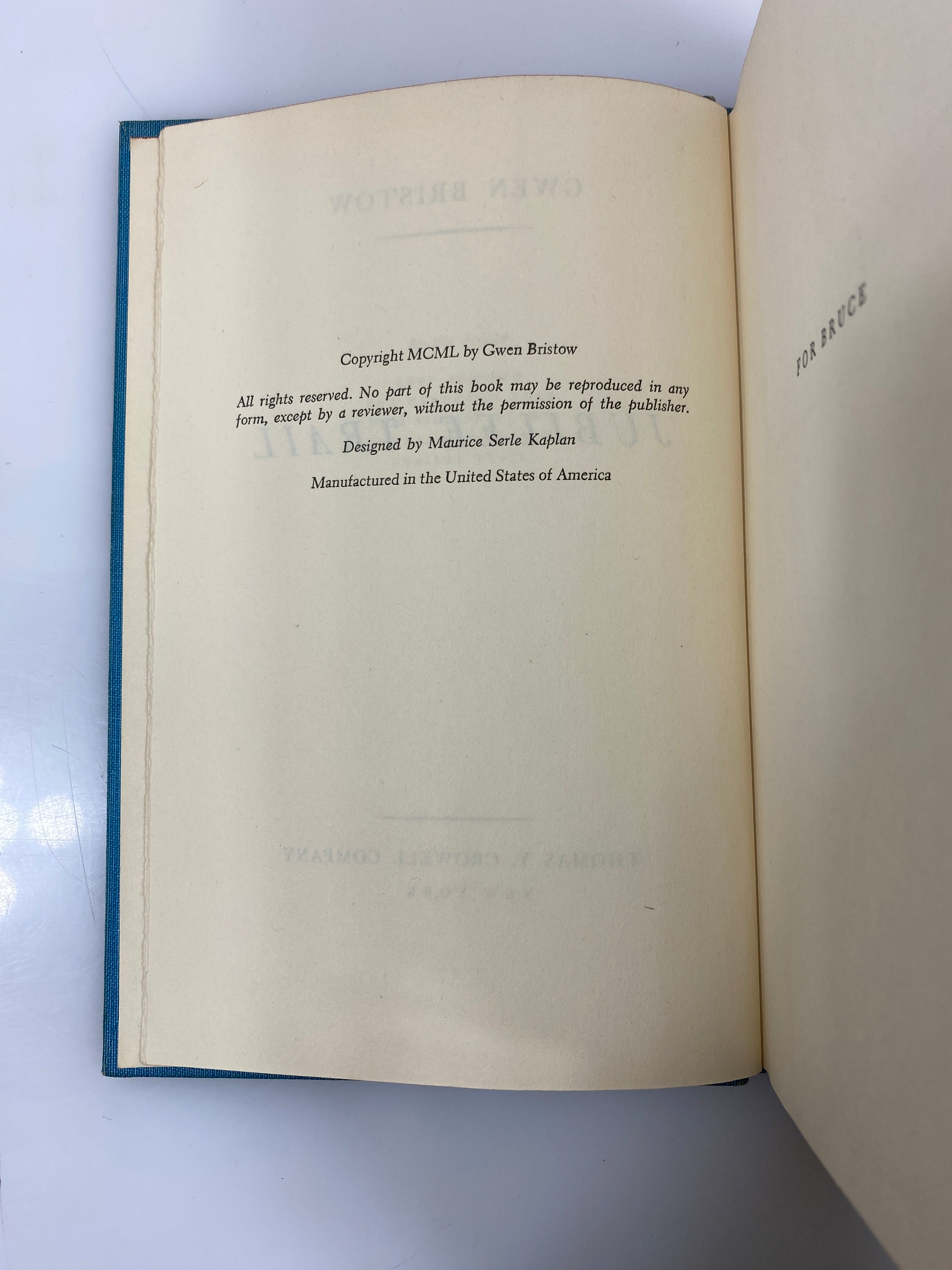 Jubilee Trail by Gwen Bristow 1950 HC