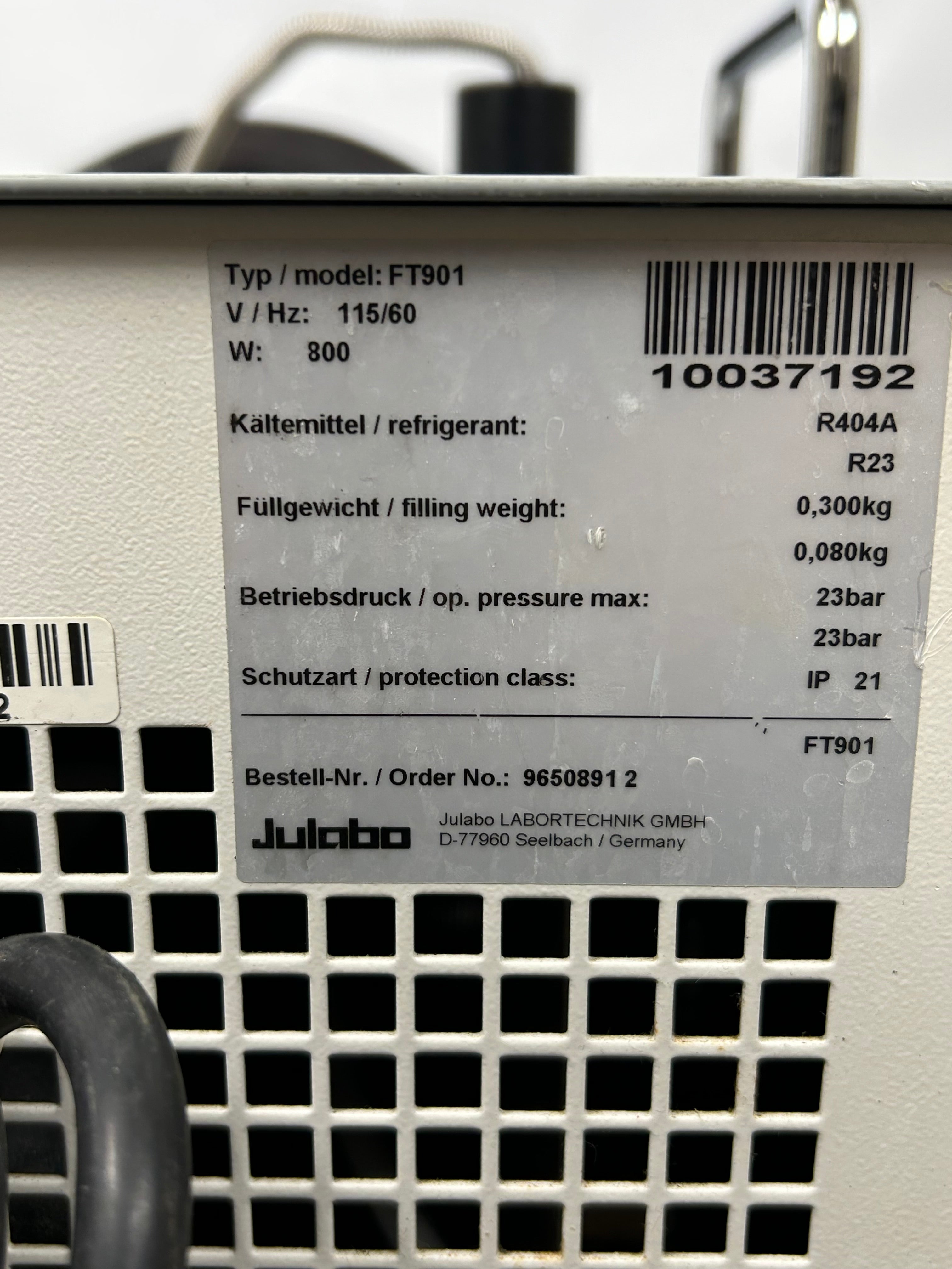 Julabo FT901 Ultra-low Refrigerated -90C Immersion Chiller