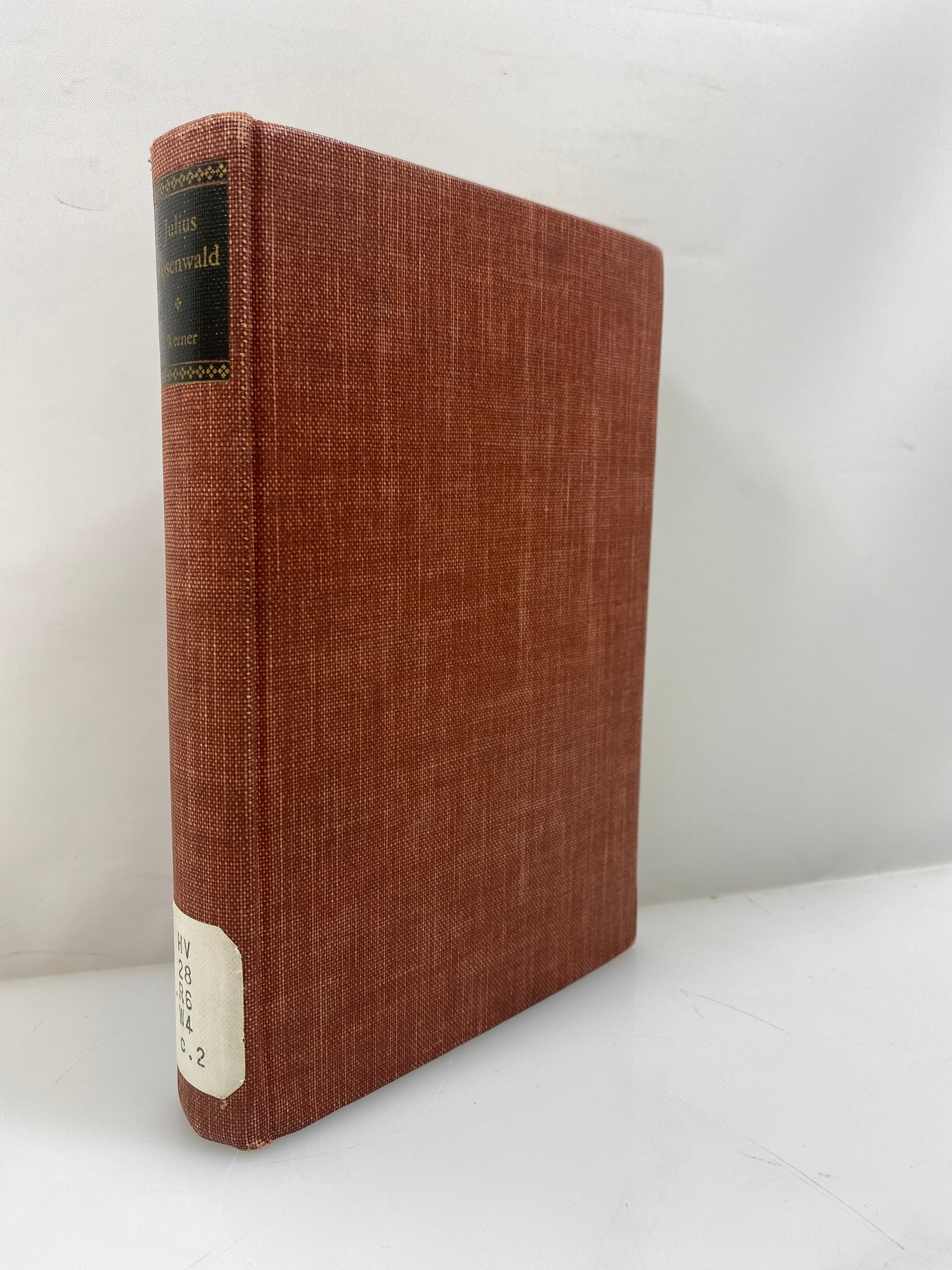 Julius Rosenwald the Life of a Practical Humanitarian Ex-library 1st Ed. 1939 HC