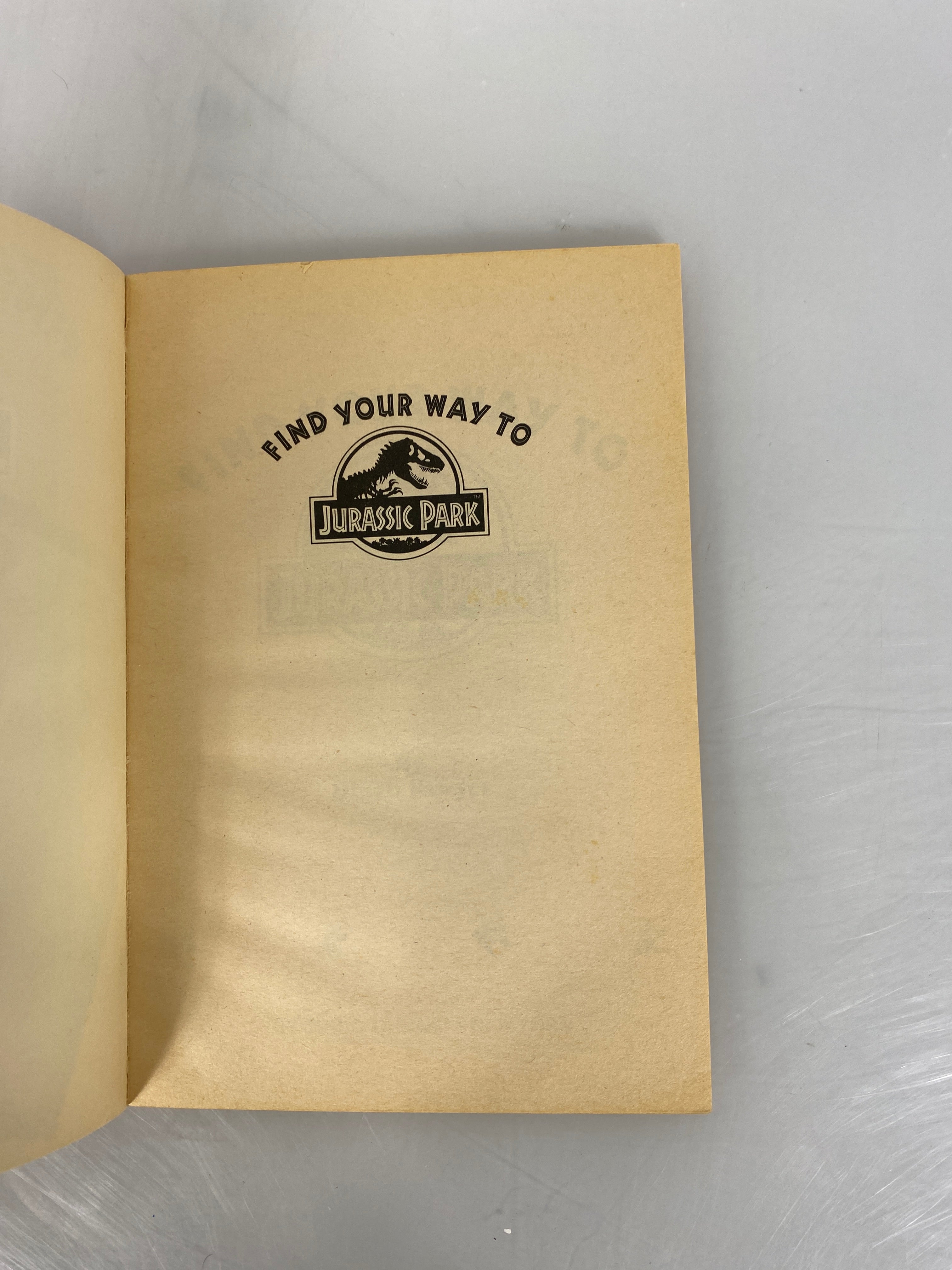 Jurassic Park Choose Adventure Book SC 1994