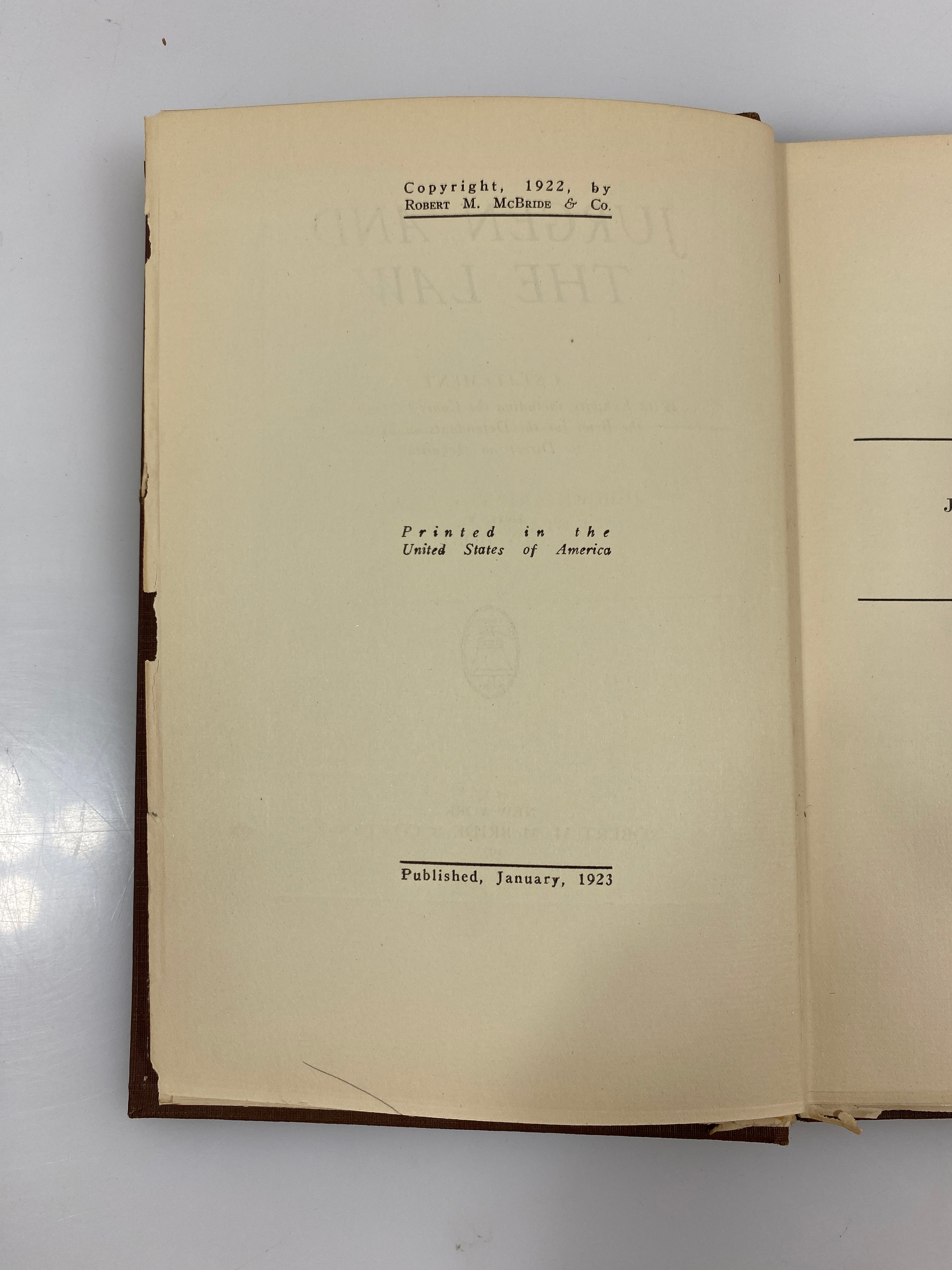 Jurgen and the Law Edited by Guy Holt Number 649 1923 HC