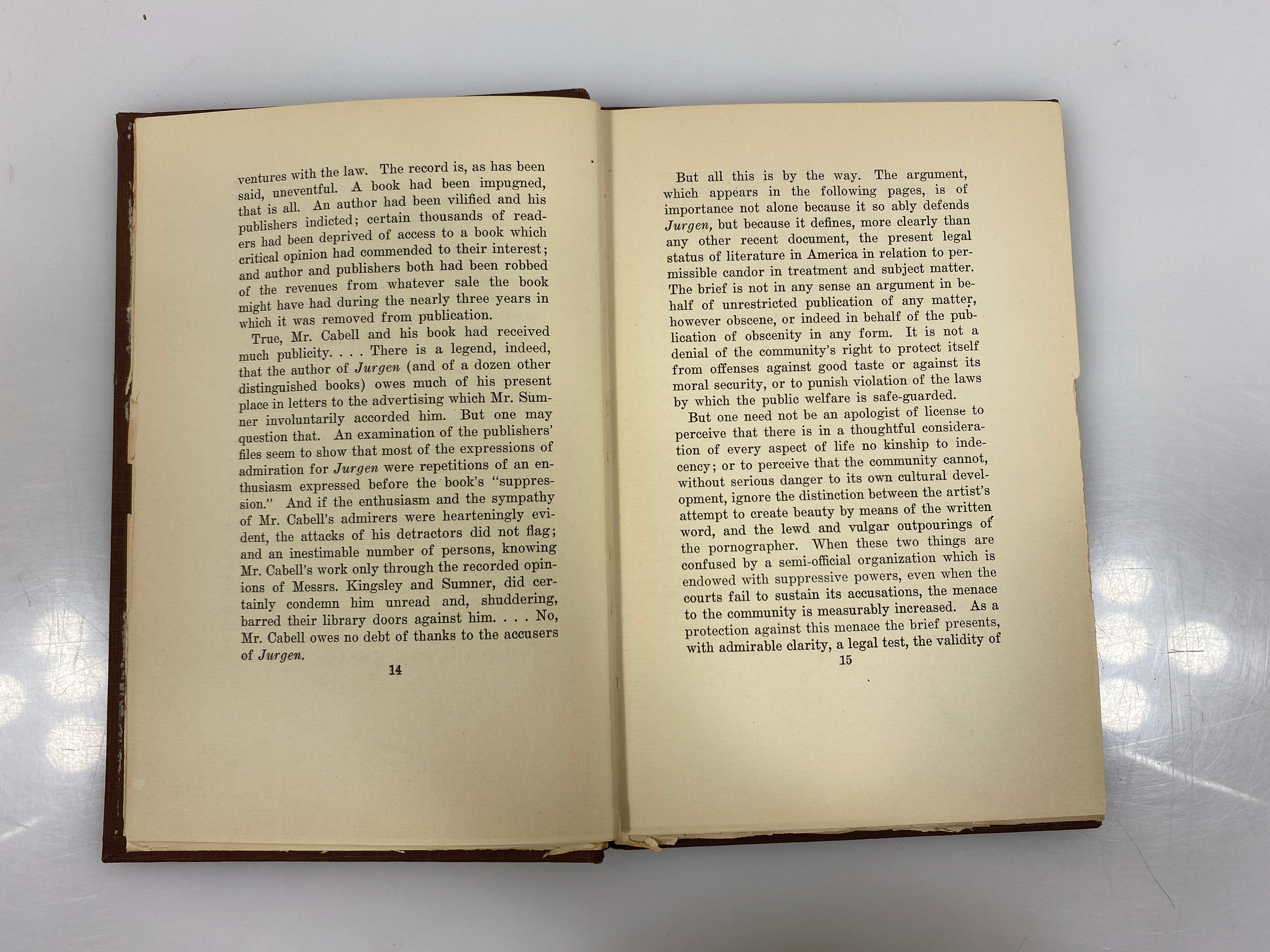 Jurgen and the Law Edited by Guy Holt Number 649 1923 HC