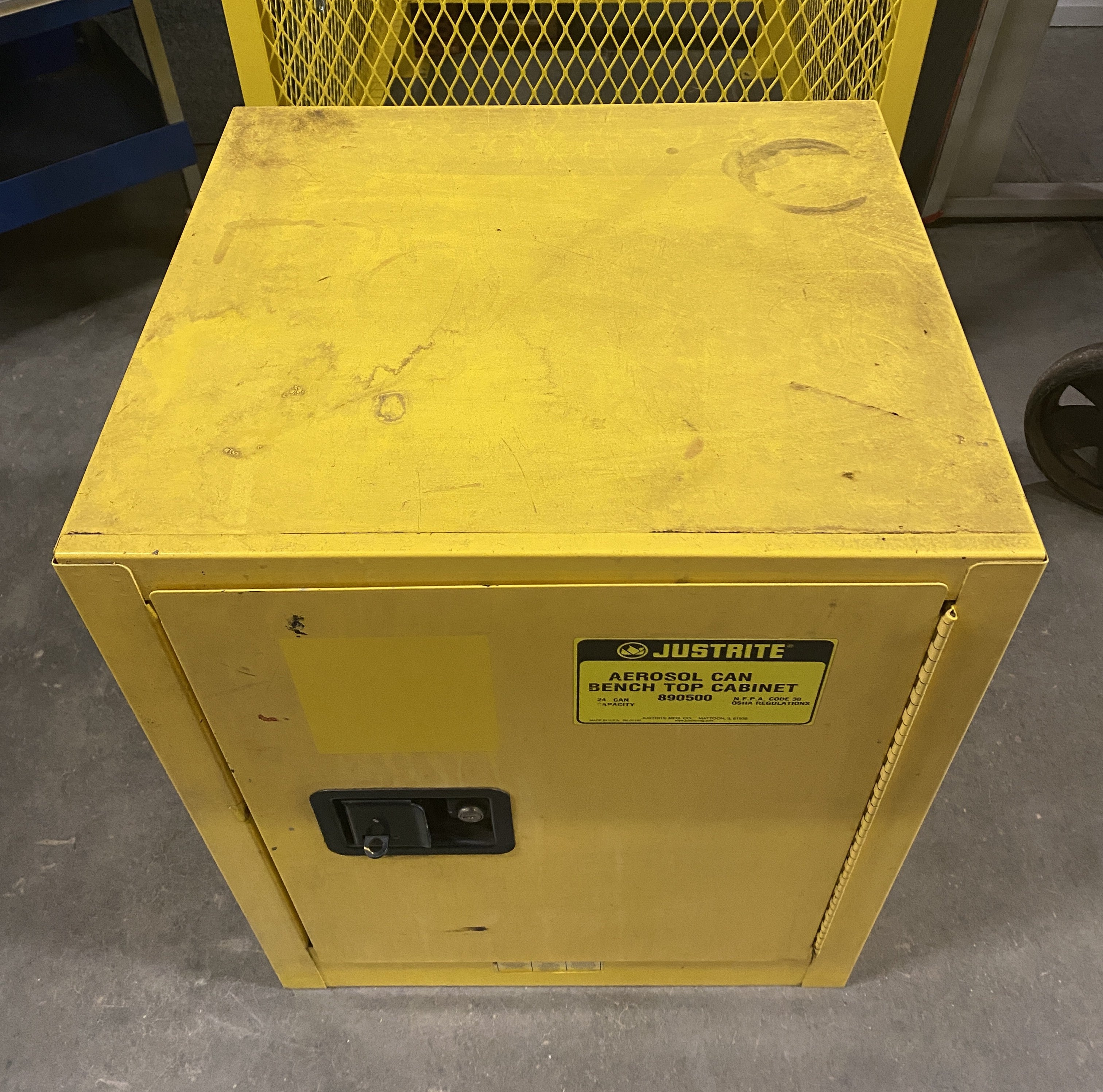 Justrite Aerosol Can Bench Top Cabinet