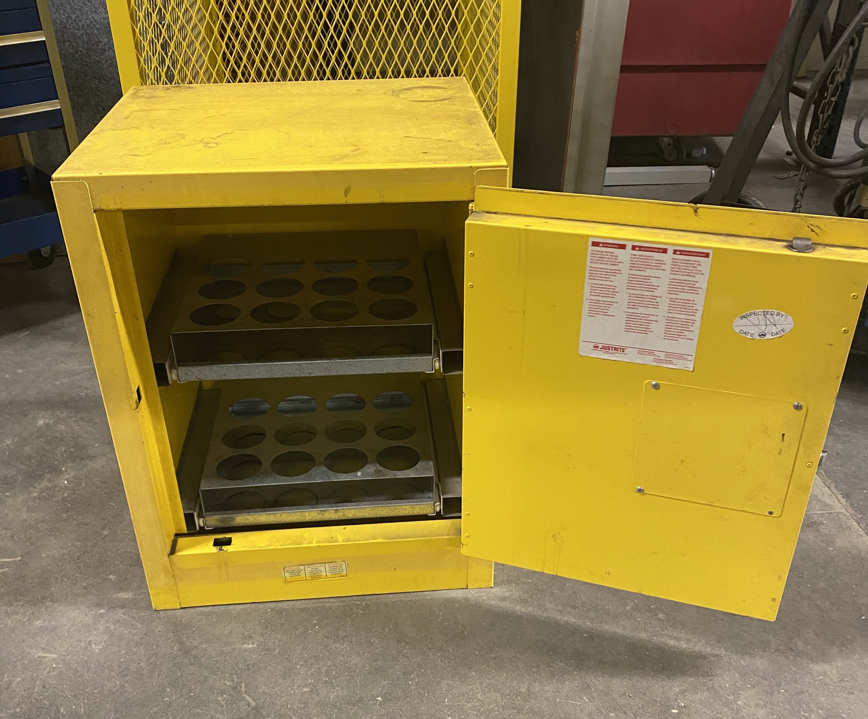 Justrite Aerosol Can Bench Top Cabinet