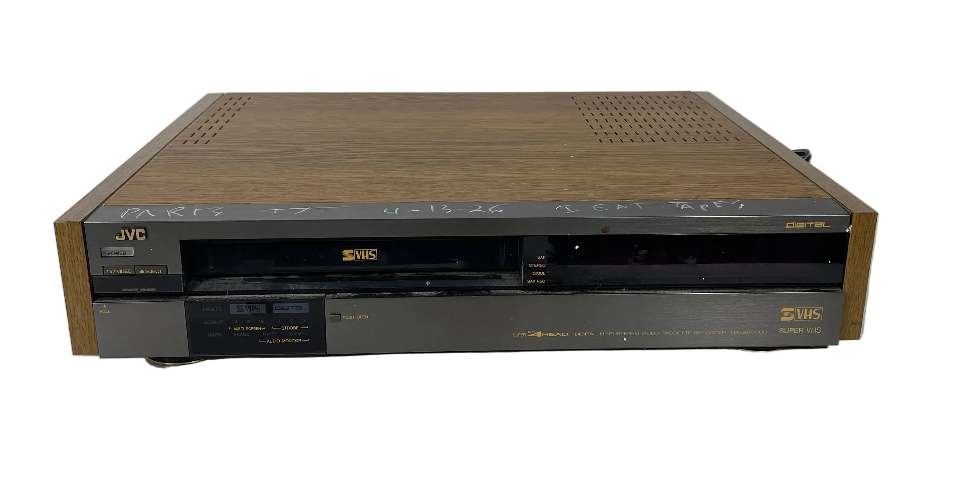 JVC HR-S8000U Video Cassette Recorder *FOR PARTS ONLY*