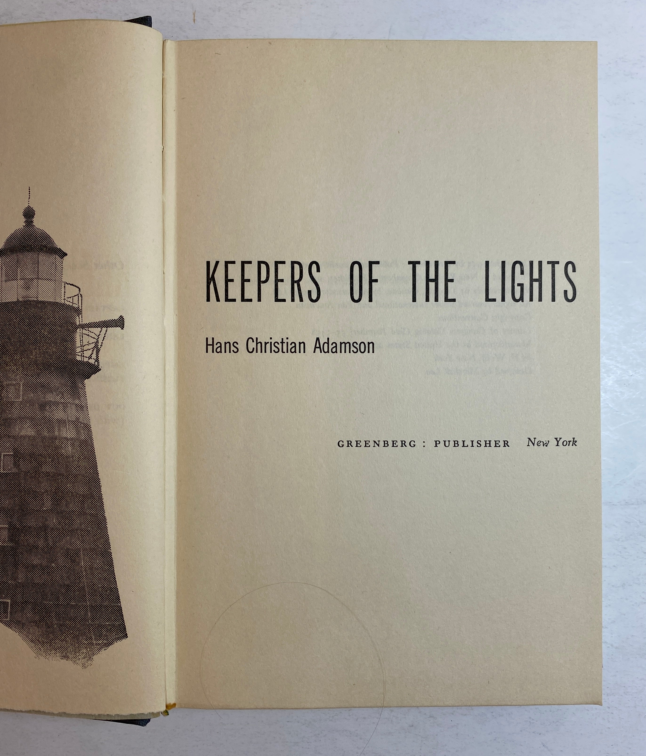 Keepers of the Lights by Adamson 1955 Vintage Lighthouse History HCDJ