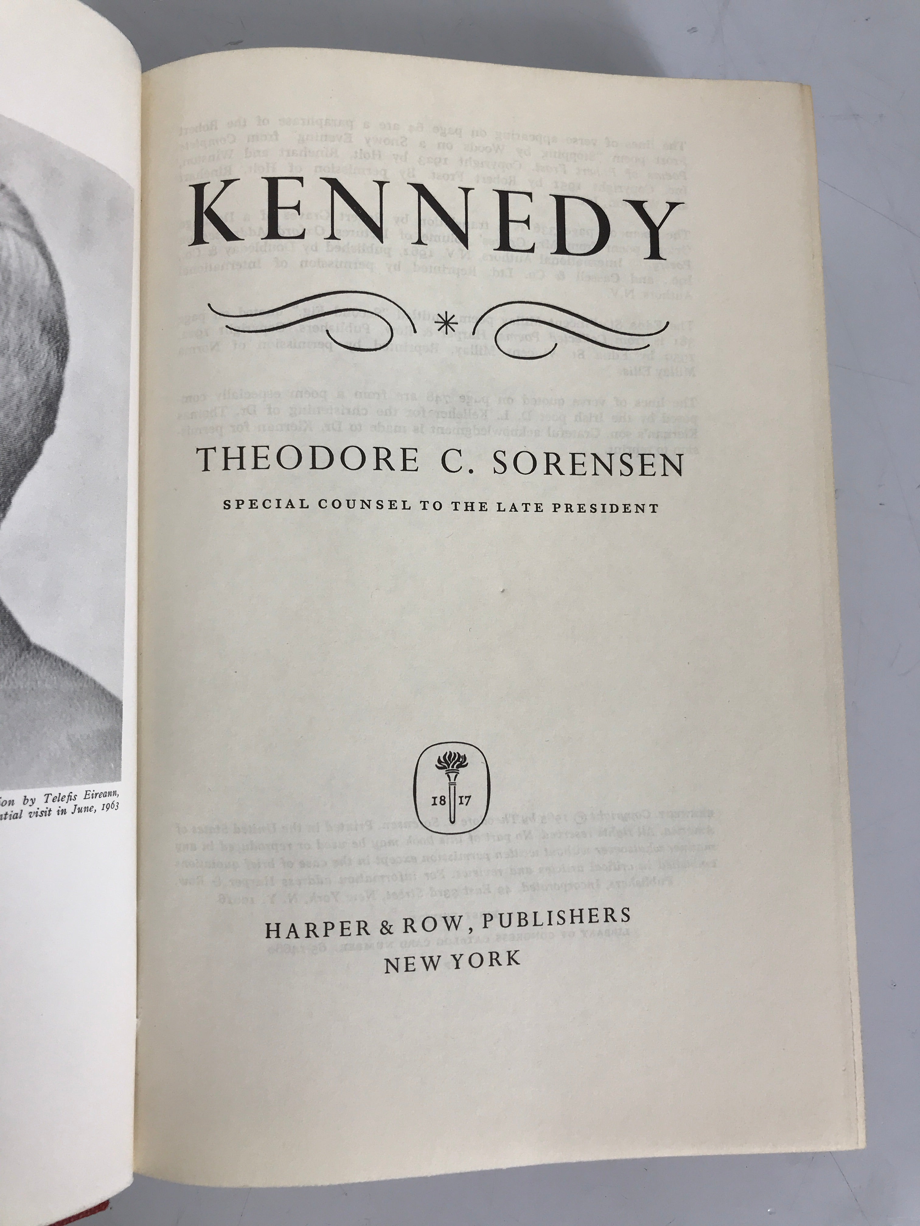 Kennedy by Theodore Sorensen 1965 BCE HC DJ