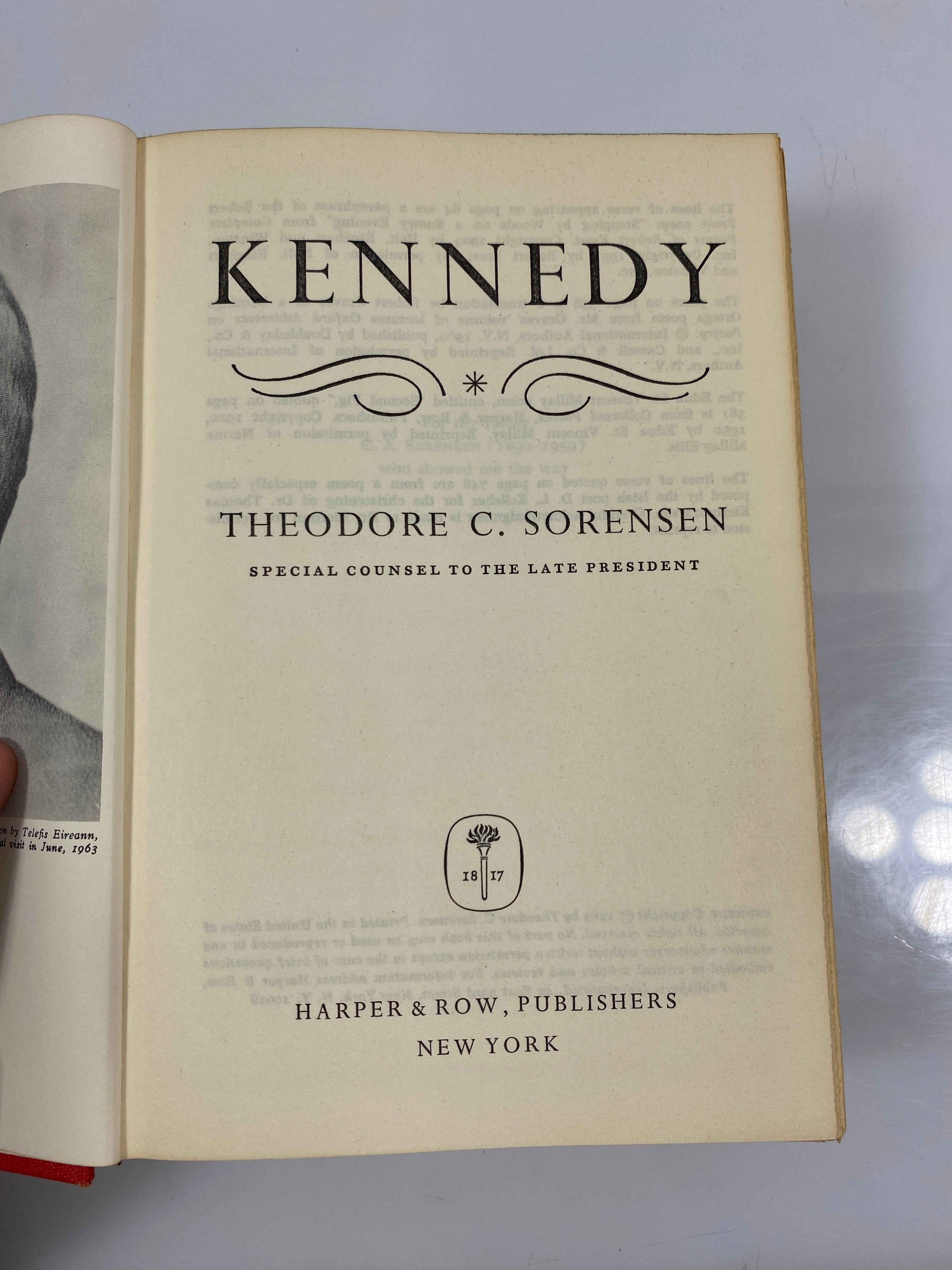 Kennedy by Theodore Sorensen 1965 HCDJ