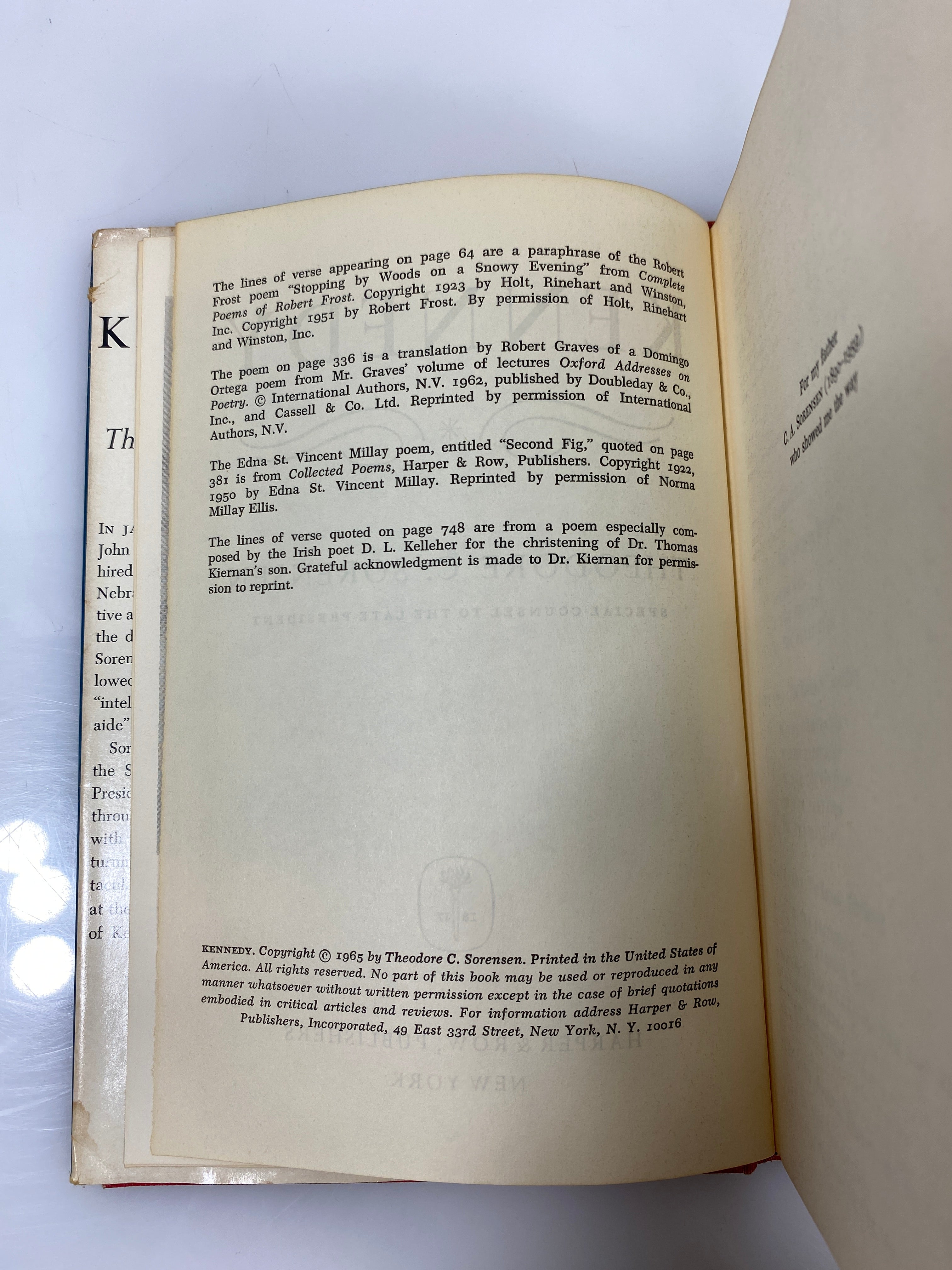 Kennedy by Theodore Sorensen 1965 HCDJ