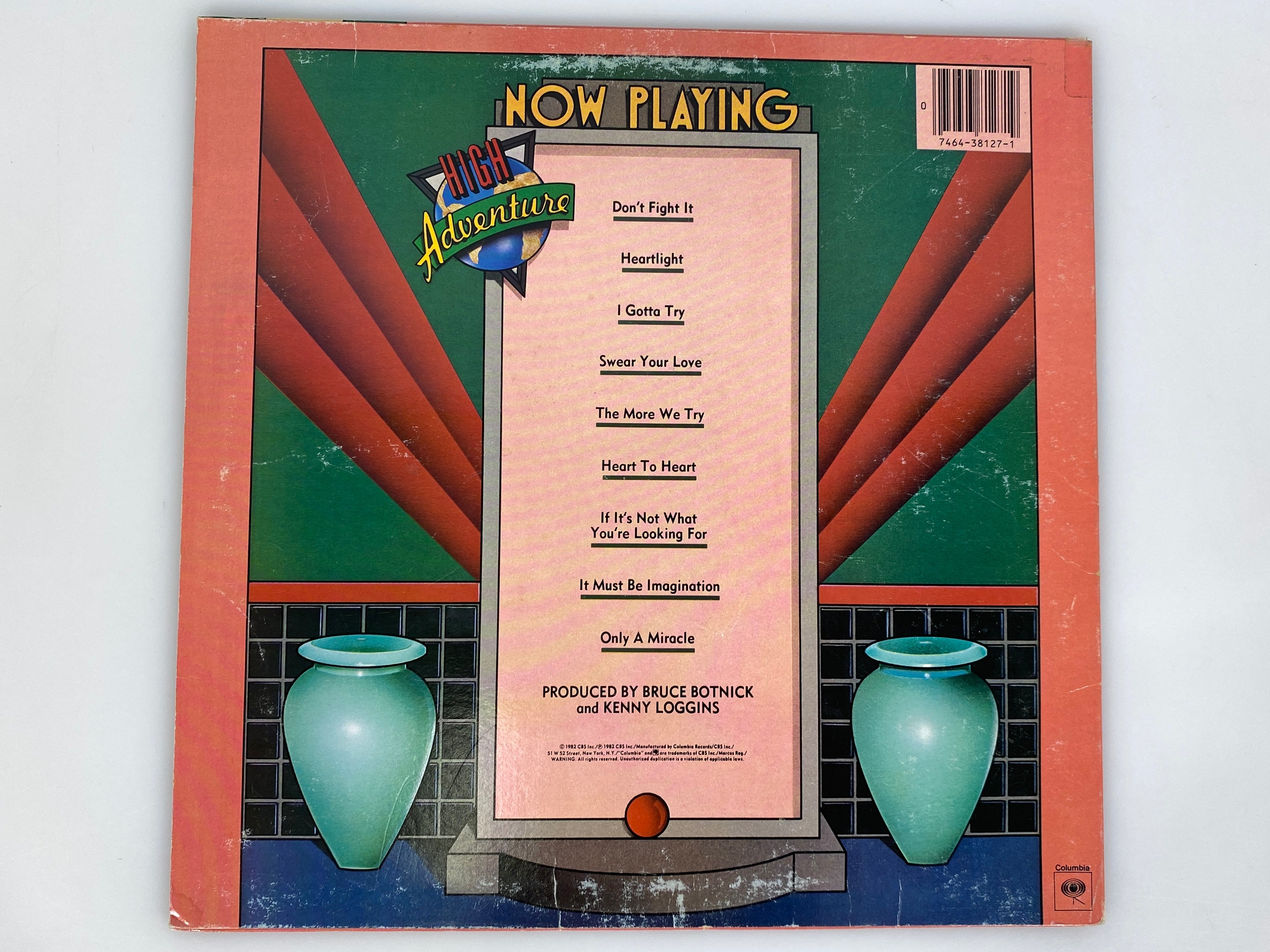 Kenny Loggins High Adventure 1982 Vinyl Record