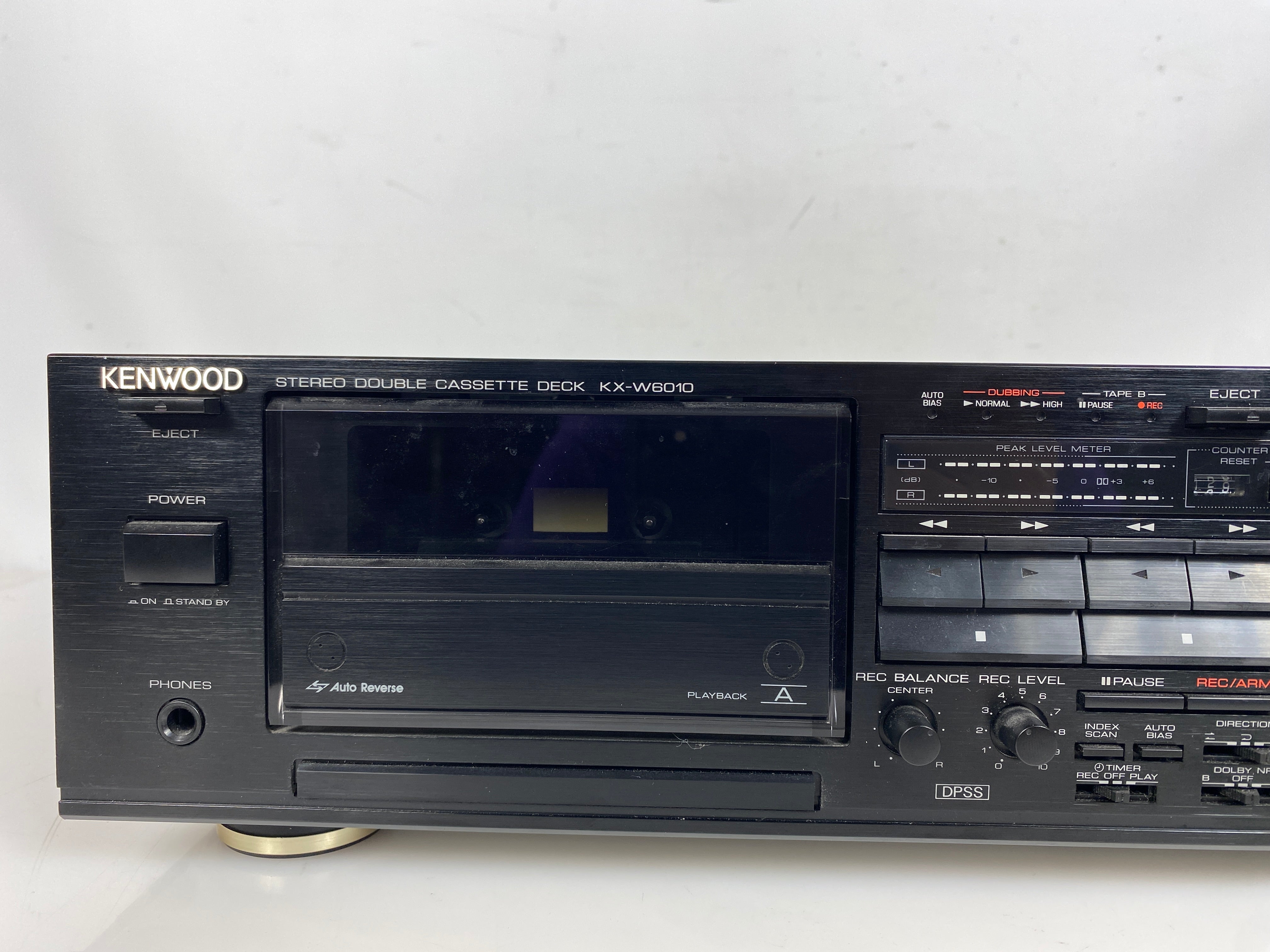 Kenwood KX-W6010 Stereo Double Cassette Deck Player Recorder