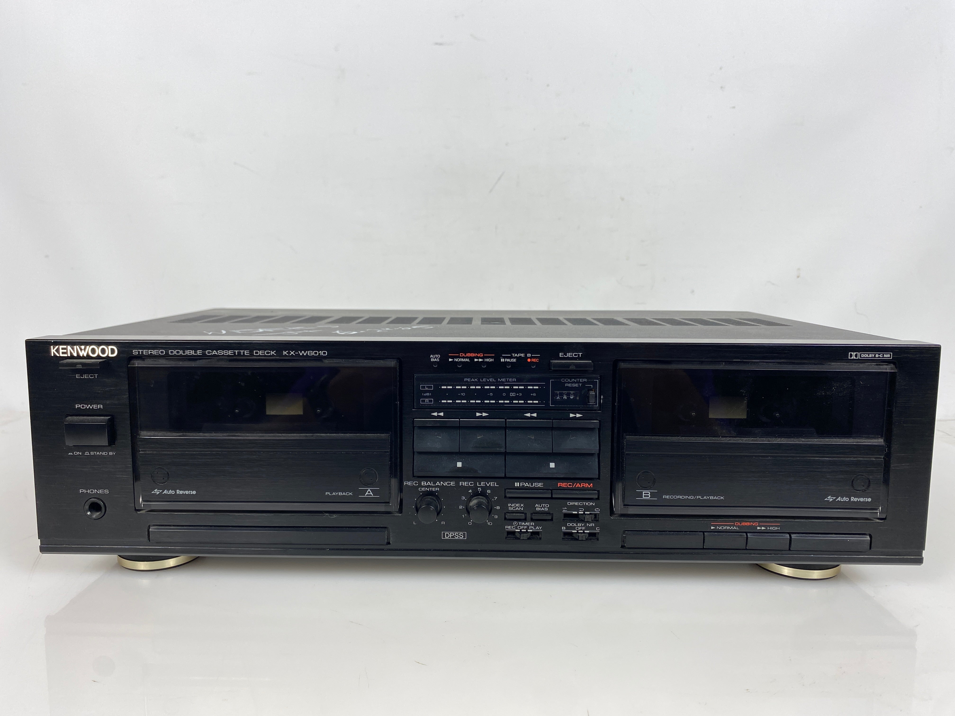 Kenwood KX-W6010 Stereo Double Cassette Deck Player Recorder