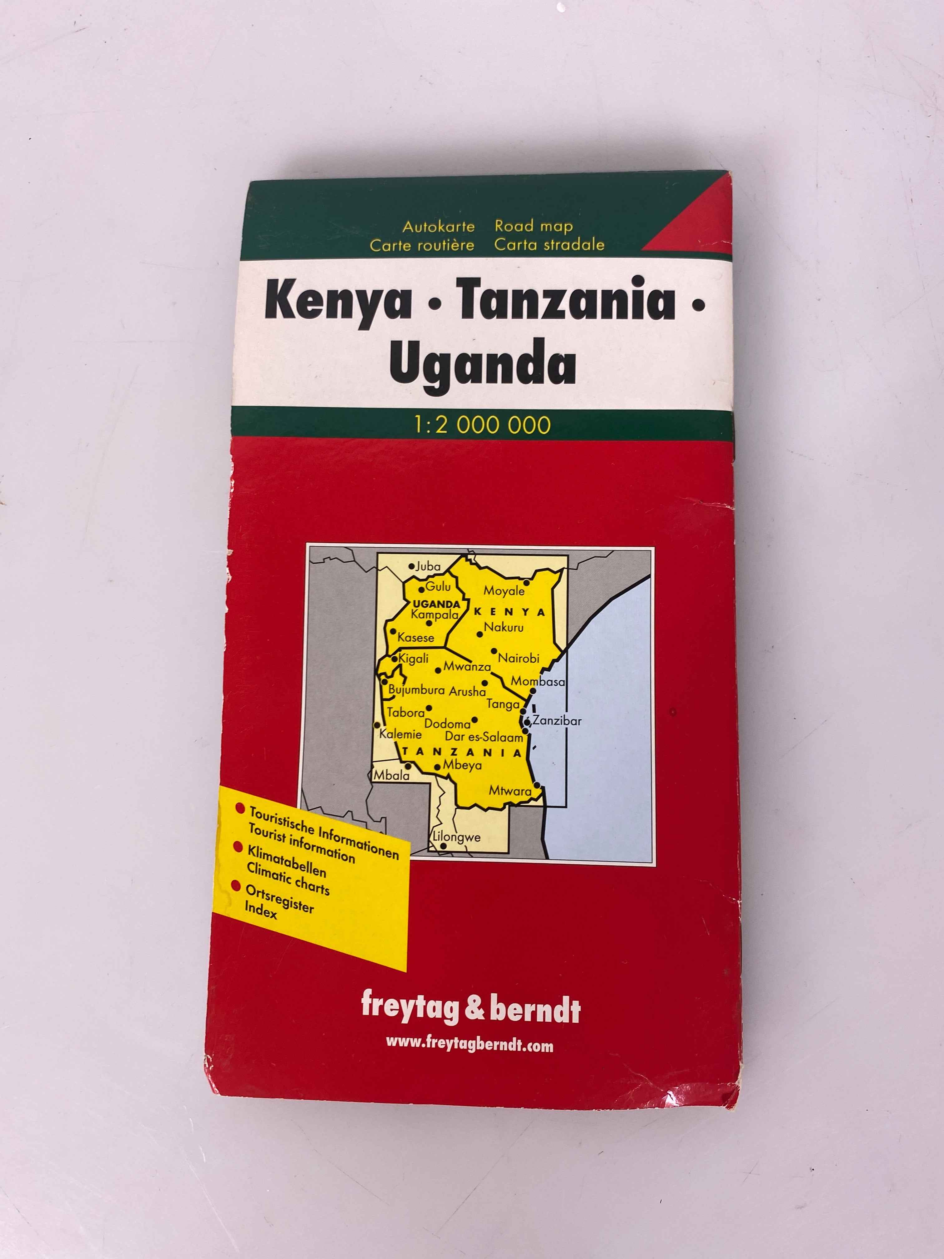 Kenya, Tanzania, Uganda Road Map Freytag & Berndt