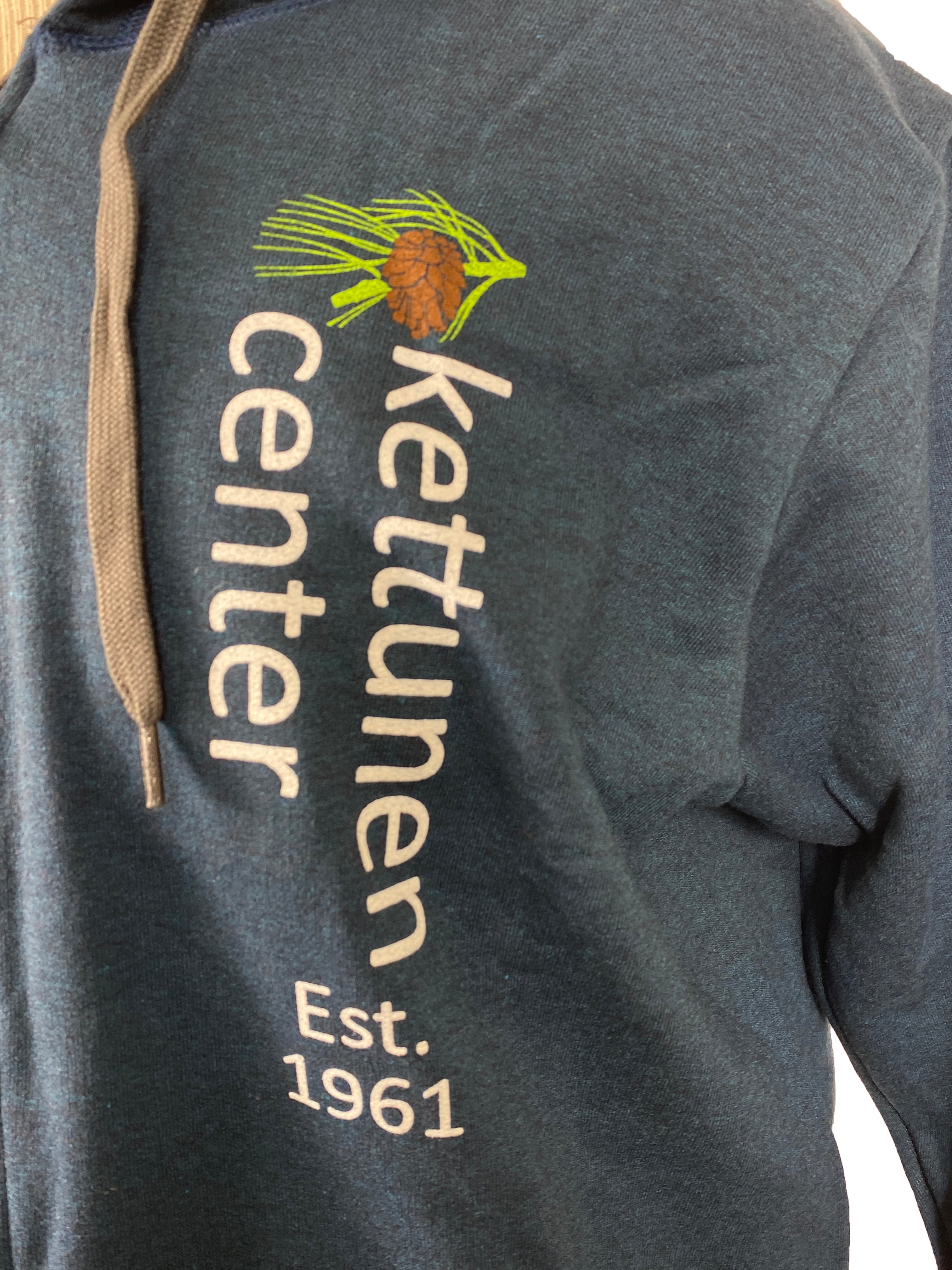 Kettunen Center Blue Pine Cone Zip Up Size Small