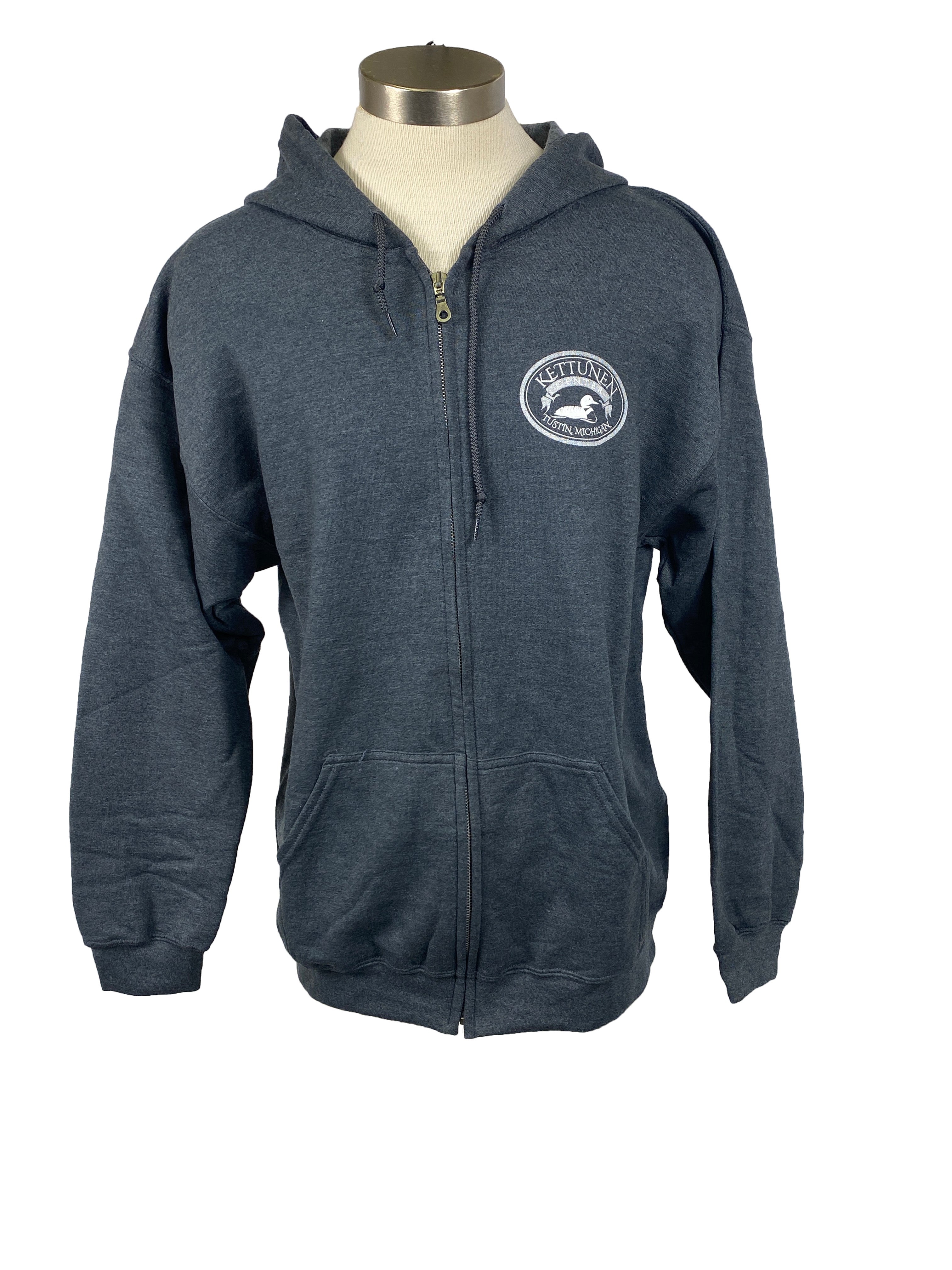 Kettunen Center Dark Gray Loon Zip Up Size Small