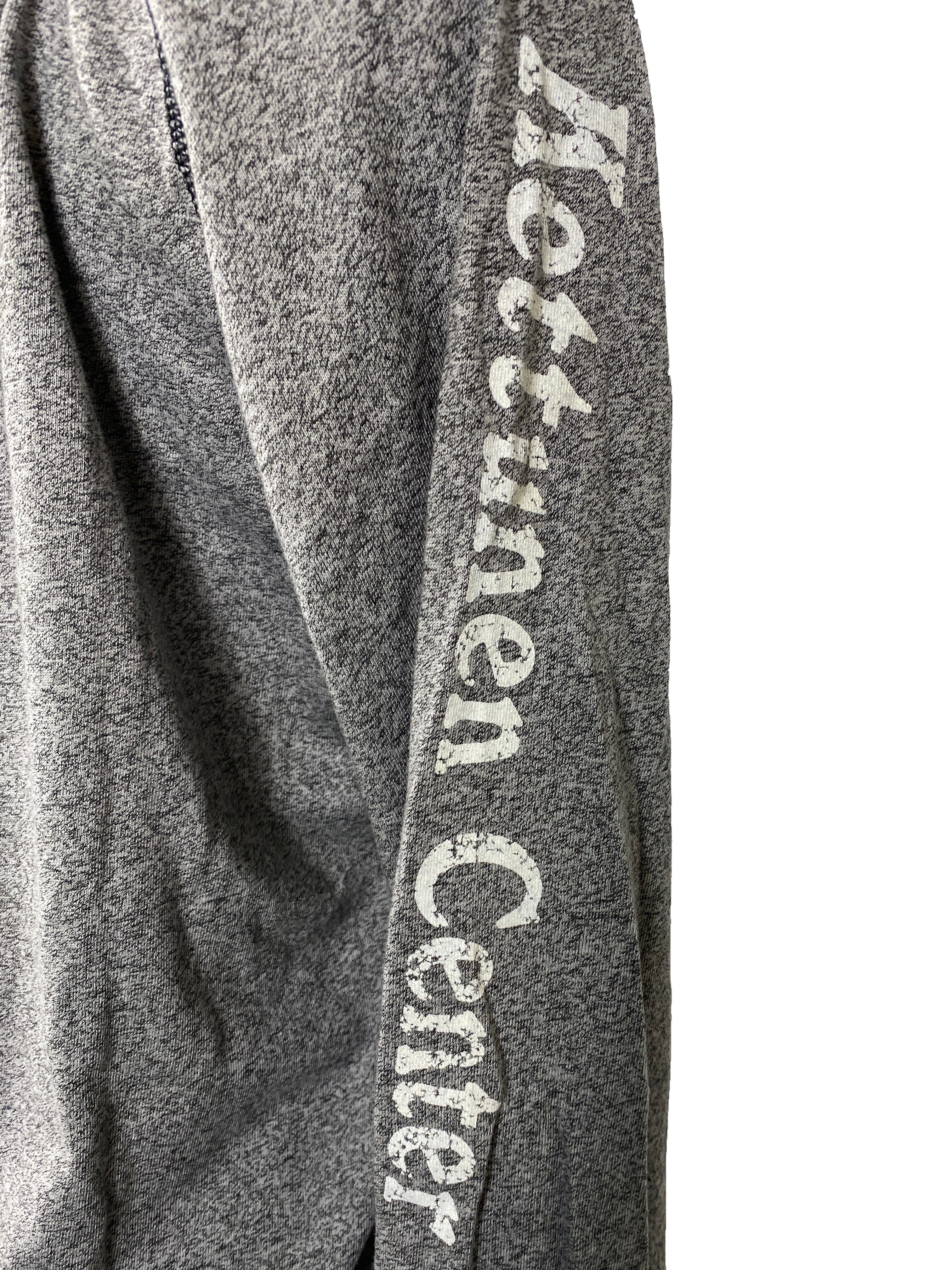 Kettunen Center Light Gray Pine Cone Long Sleeve Hooded T-Shirt Size Small