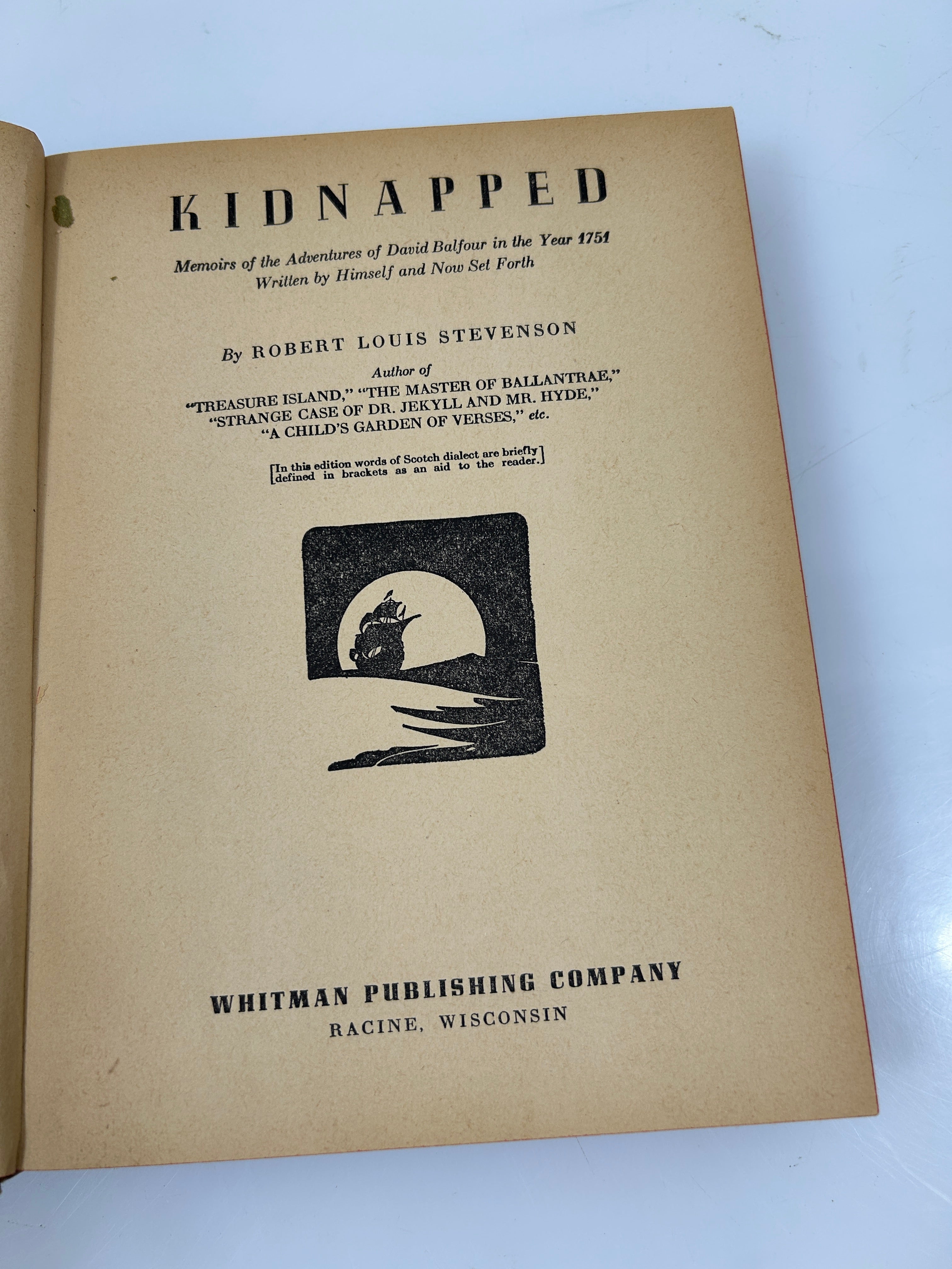 Kidnapped by Robert Louis Stevenson 1935 Whitman HC