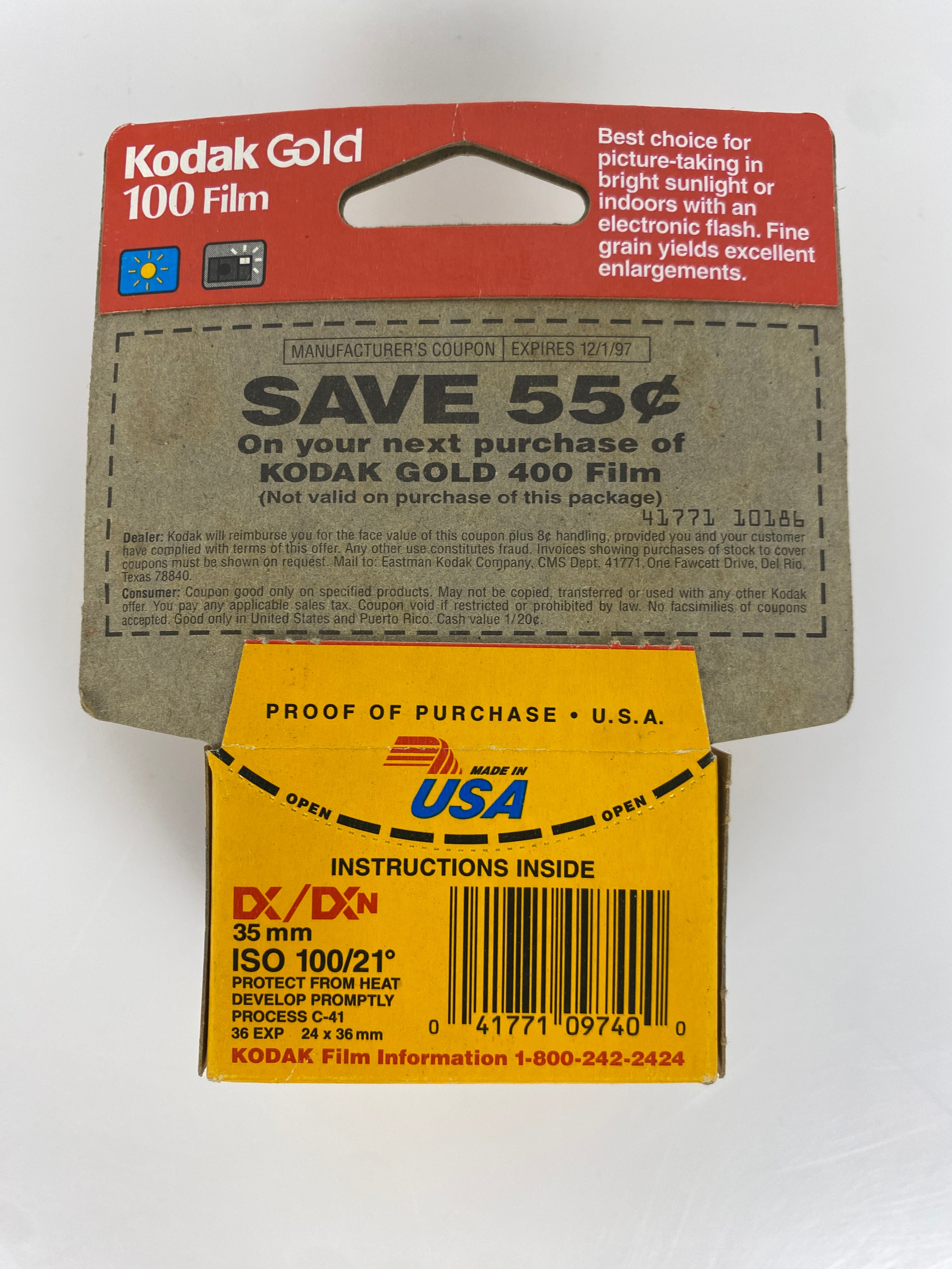 Kodak Gold - ISO 100 - 36 EXP 24 x 36mm Film