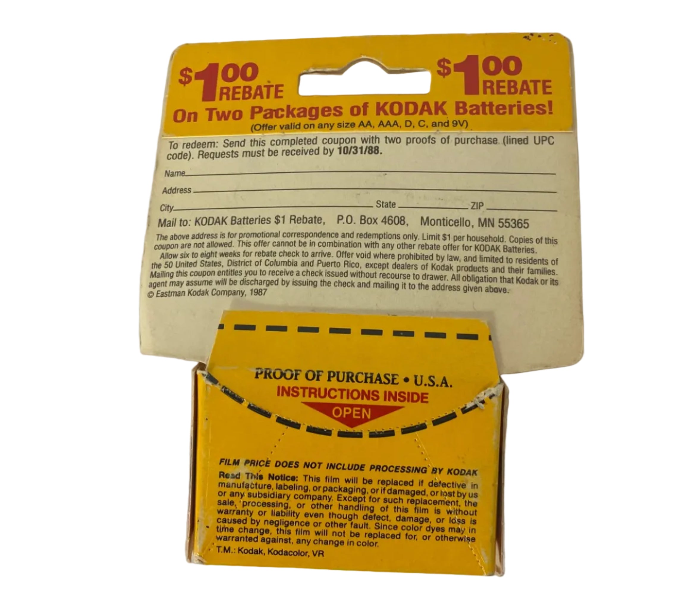 Kodak Kodacolor VR 1000 24 Exp 35mm Color Print Film