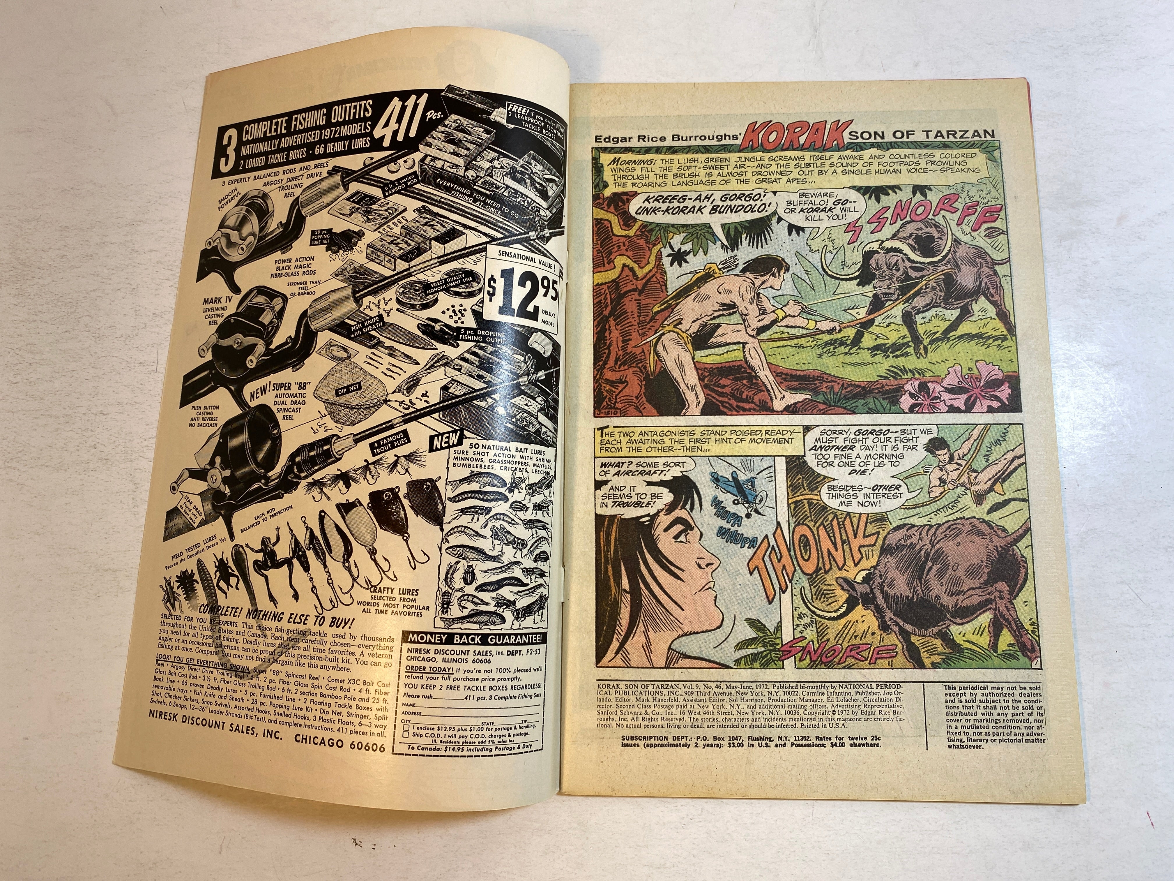 Korak Son of Tarzan First DC Issue #46 DC Comics 1972